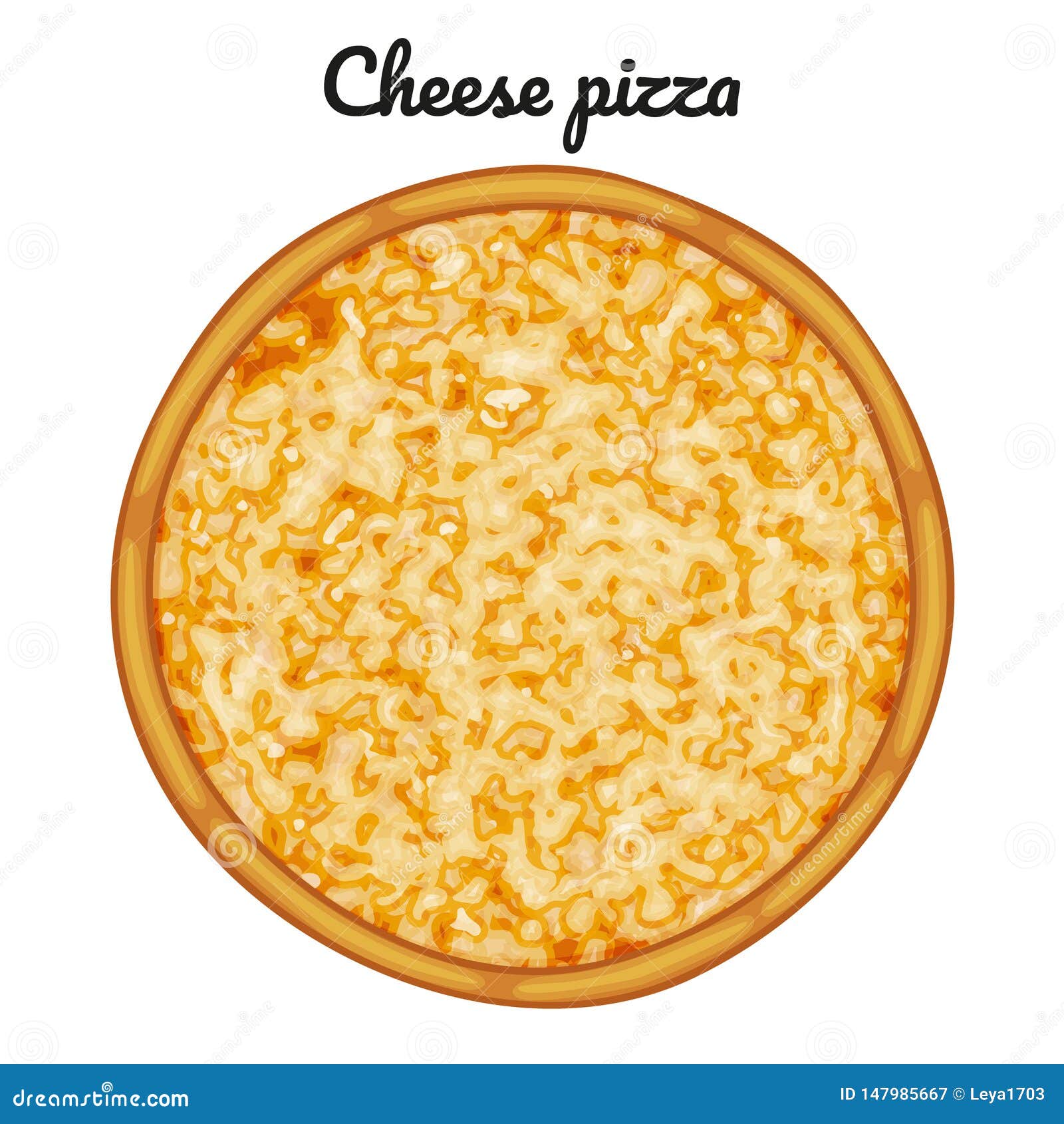 Cheese Pizza. Object for Packaging, Advertisements, Menu Stock Vector -  Illustration of draw, crust: 147985667