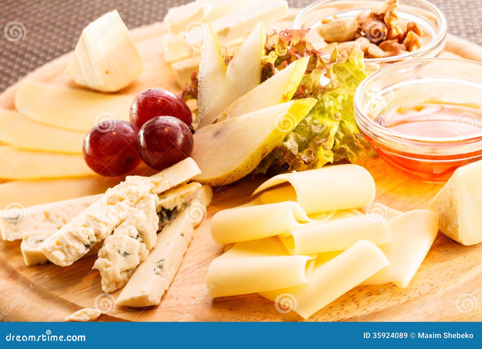 Cheese plate with grapes stock image. Image of blue, cheese 35924089