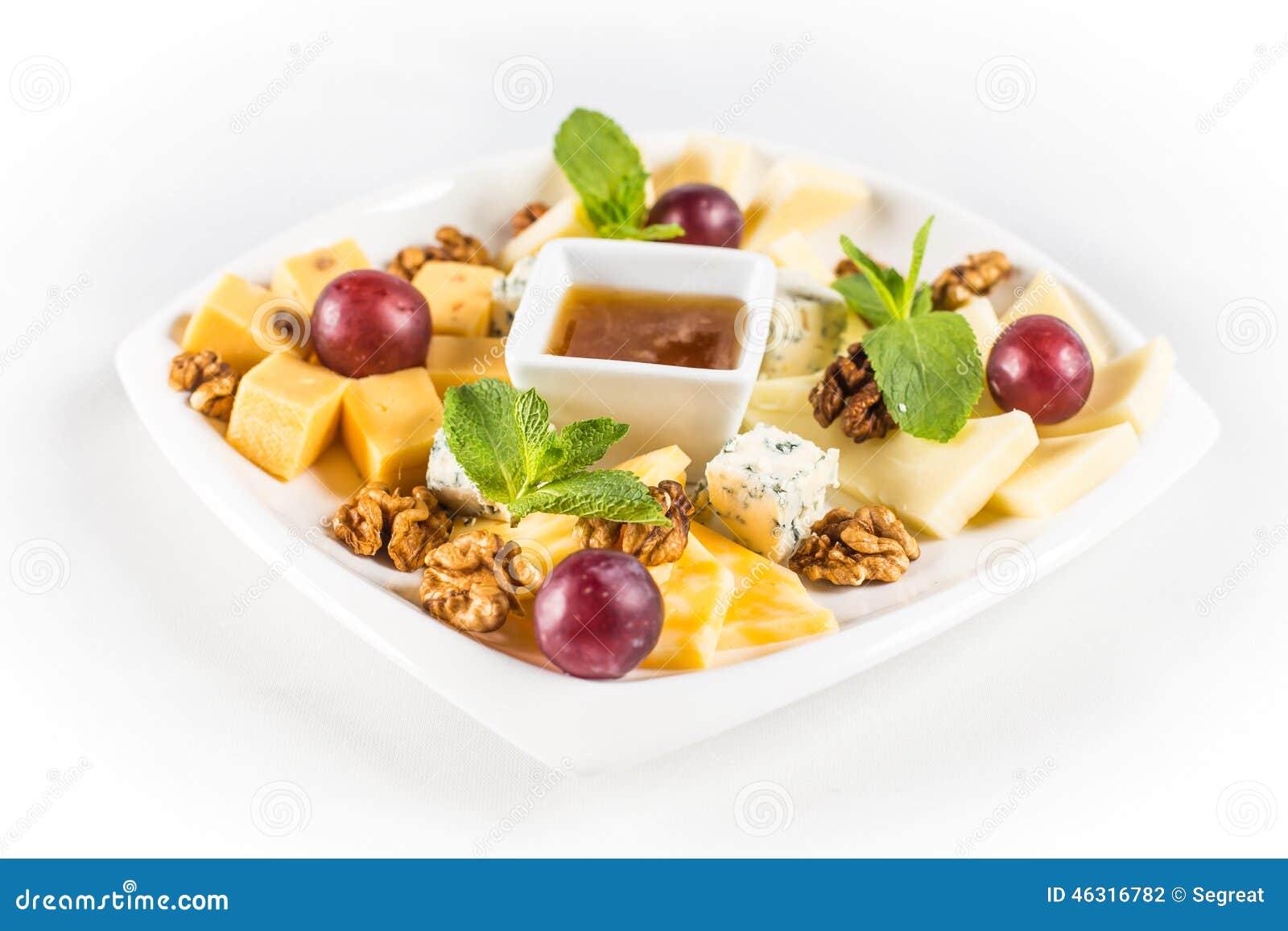 Cheese Plate with Nuts and Honey Stock Photo Image of aperitif