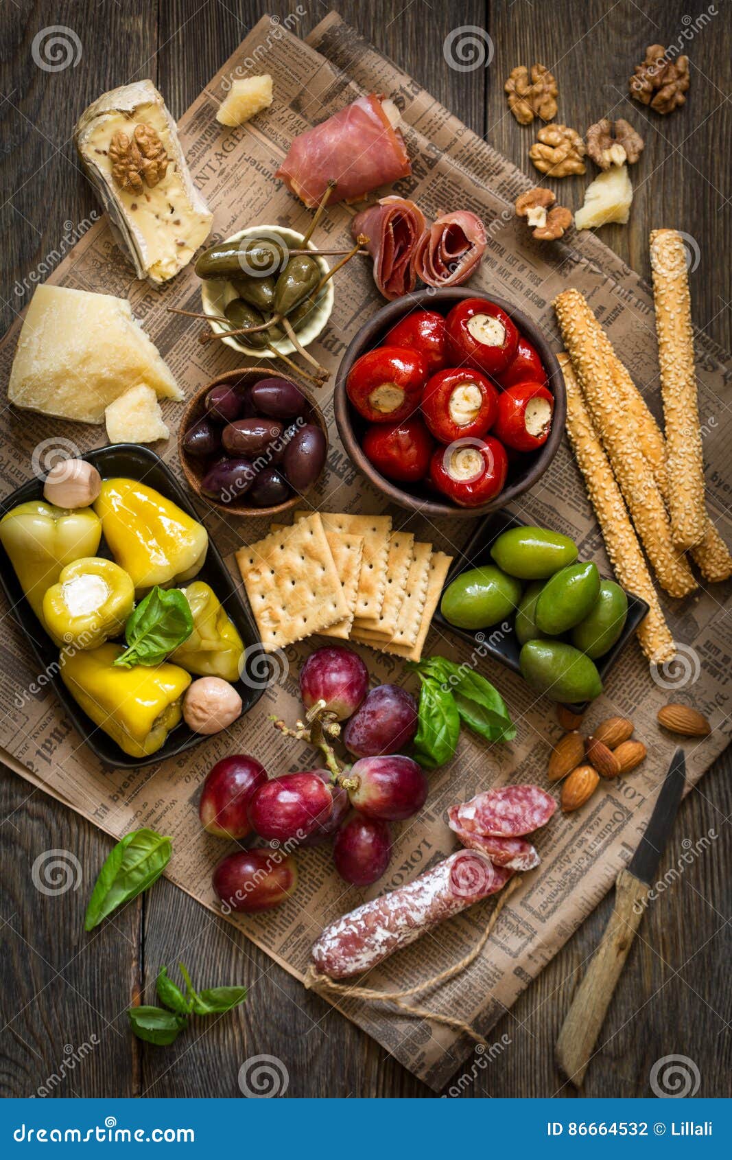 Cheese platter. Antipasti. stock photo. Image of cold 86664532