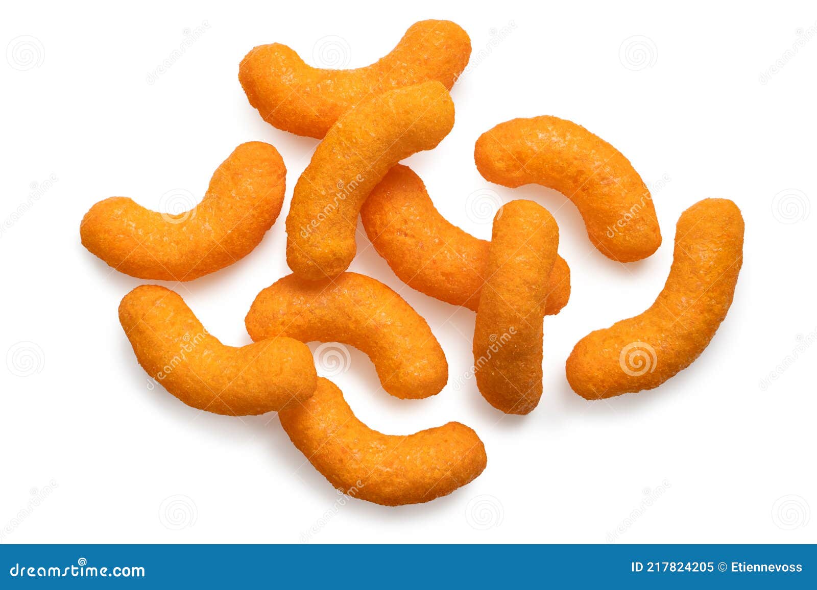 Cheese puffs stock image. Image of junk, white, corn 217824205