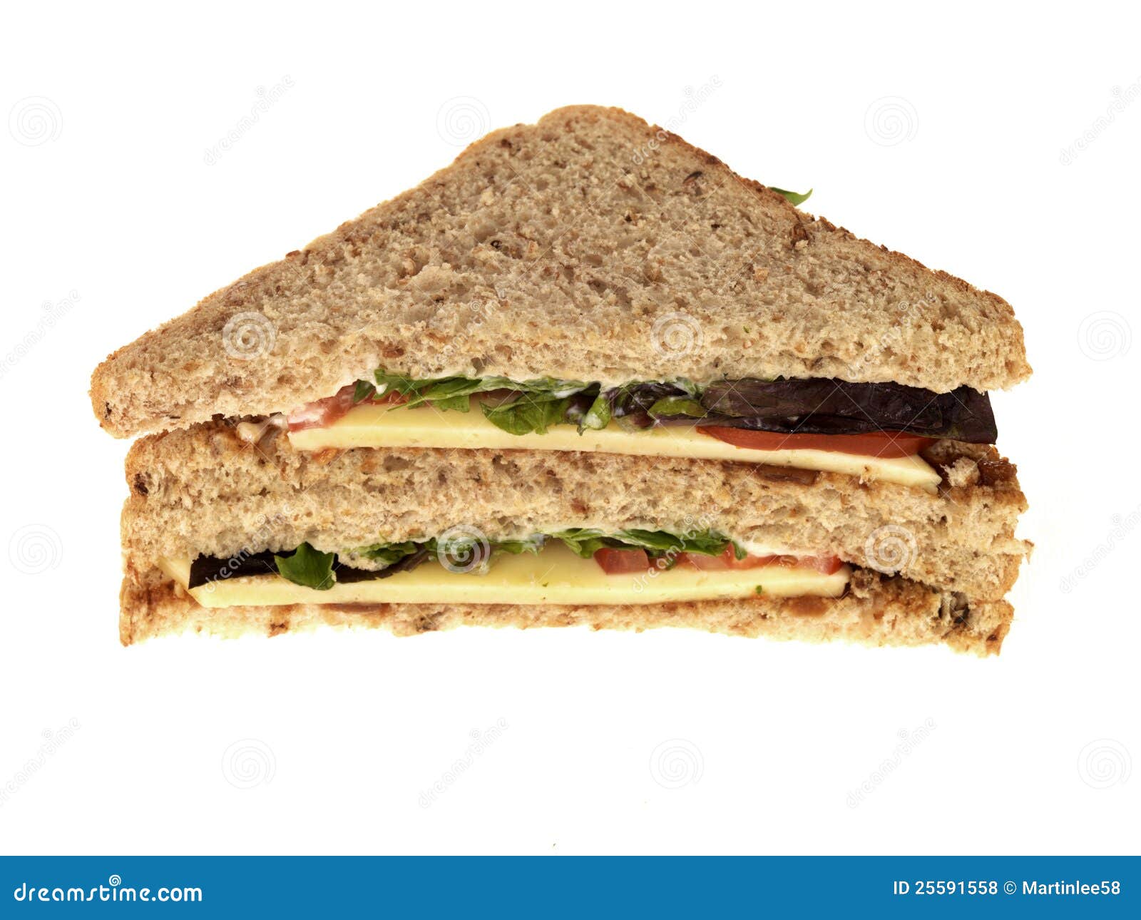 Cheese and Salad Sandwich stock photo. Image of food 25591558