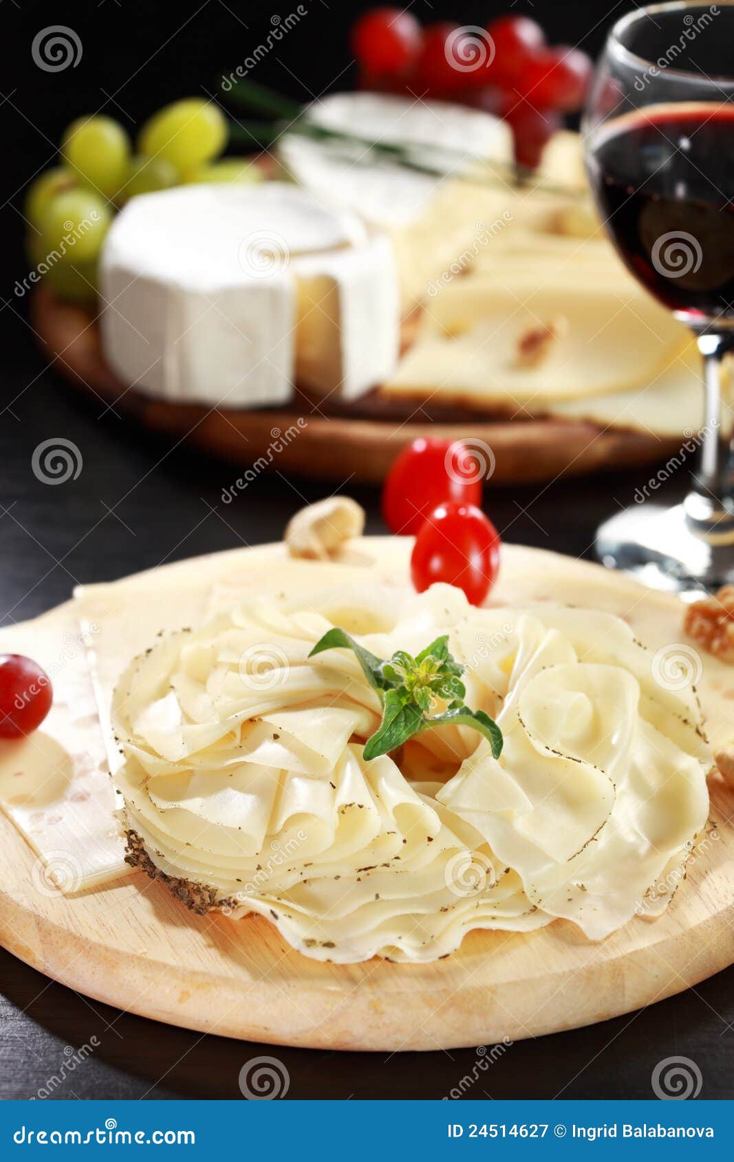 Cheese and salami platter stock image. Image of nourishment 24514627