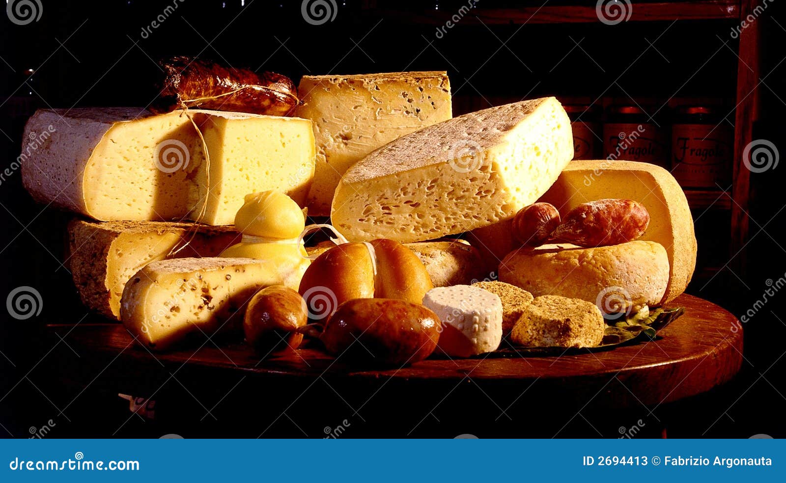 cheese and sausages