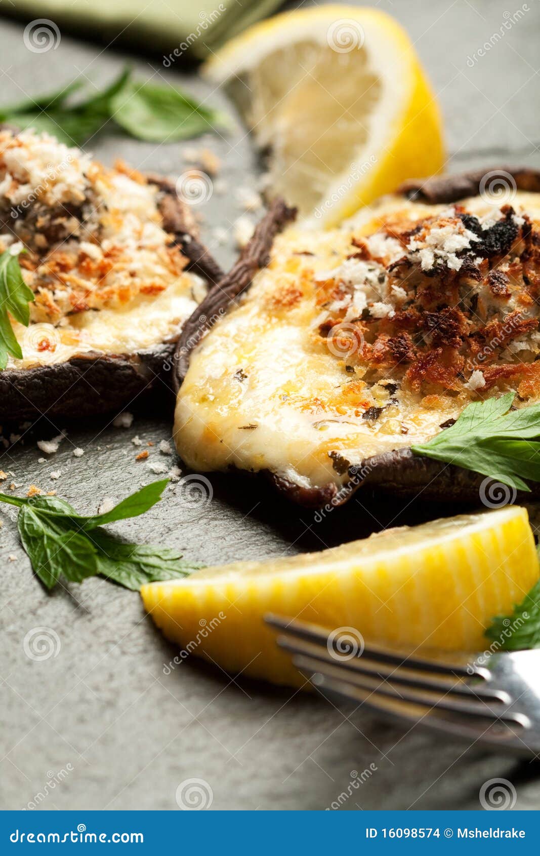 Cheese Stuffed Mushrooms stock photo. Image of stuffed 16098574