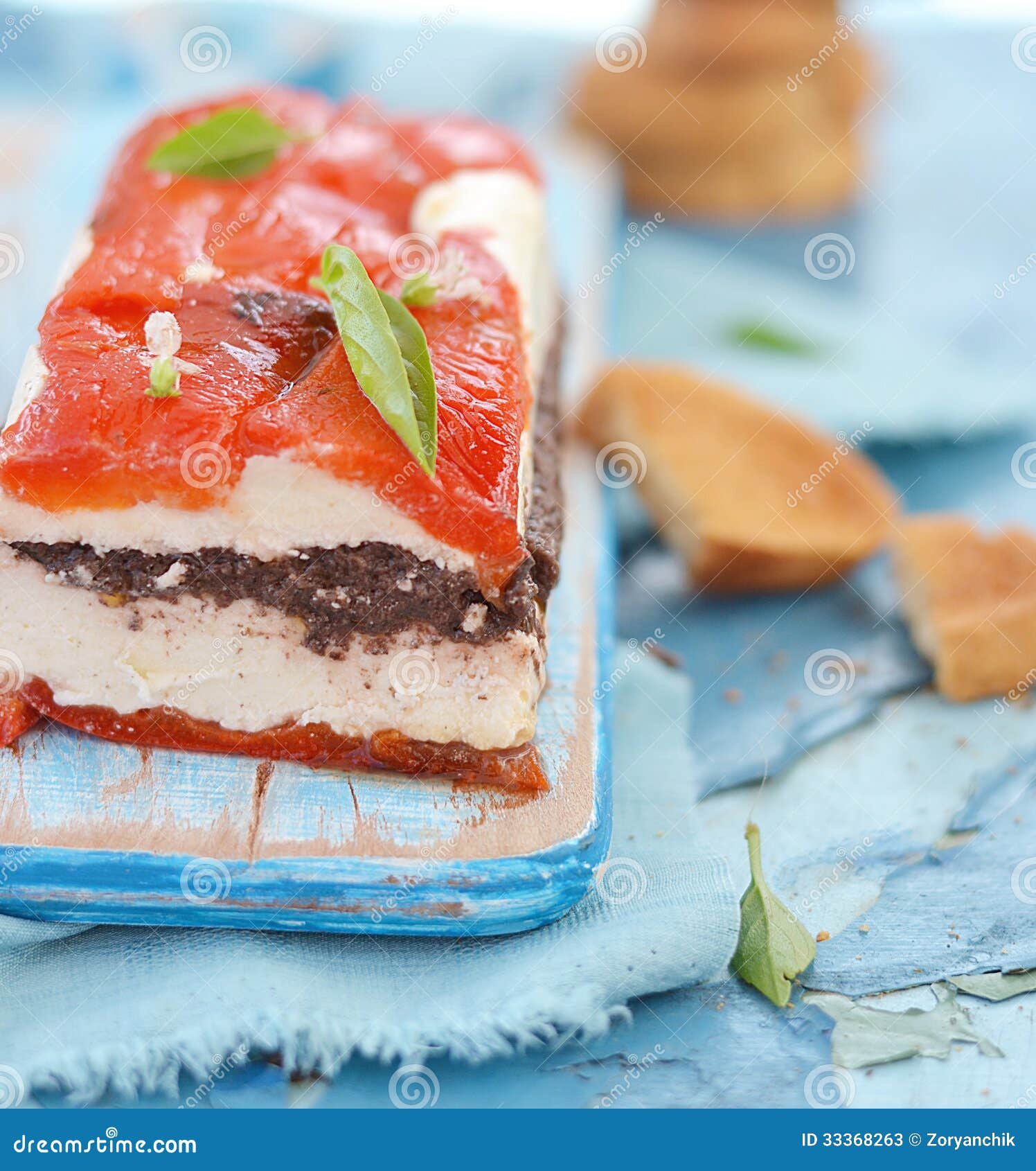 Cheese terrine stock image. Image of appetizer, cloth 33368263