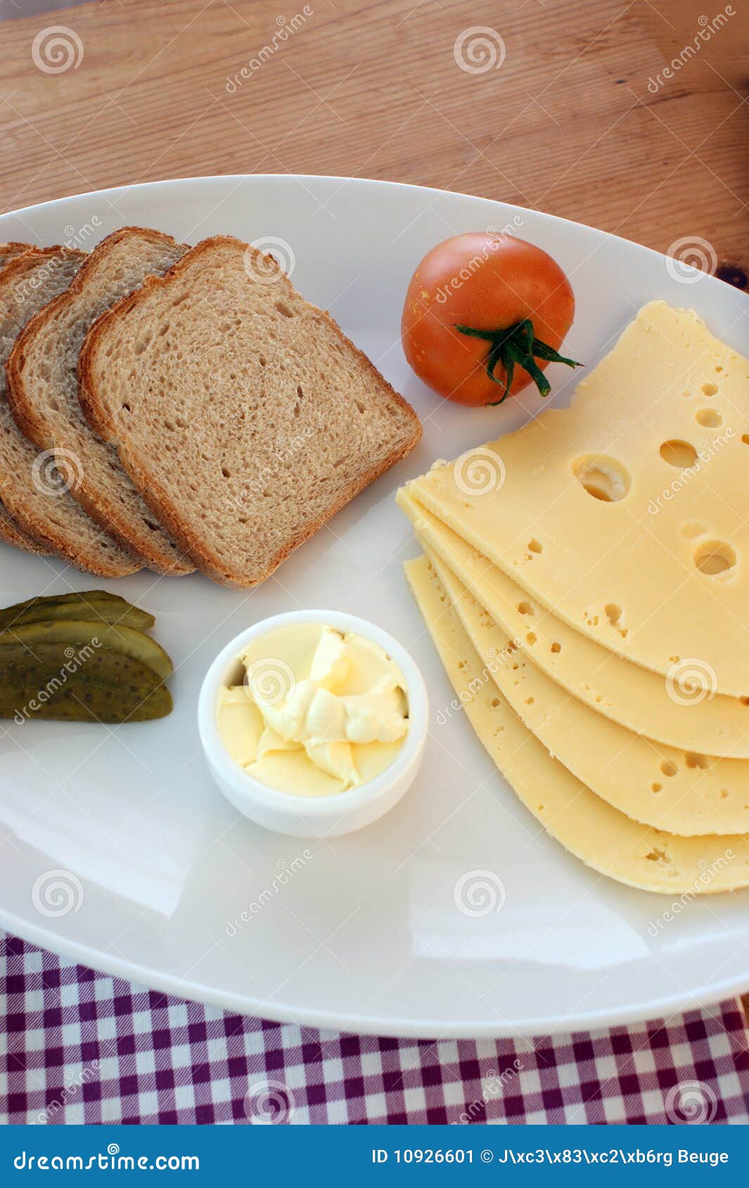 Cheese with Tomato, Butter and Bread Stock Image Image of delicious