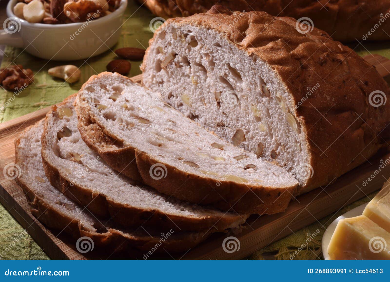 Cheese walnut bread stock image. Image of loaf, healthy 268893991