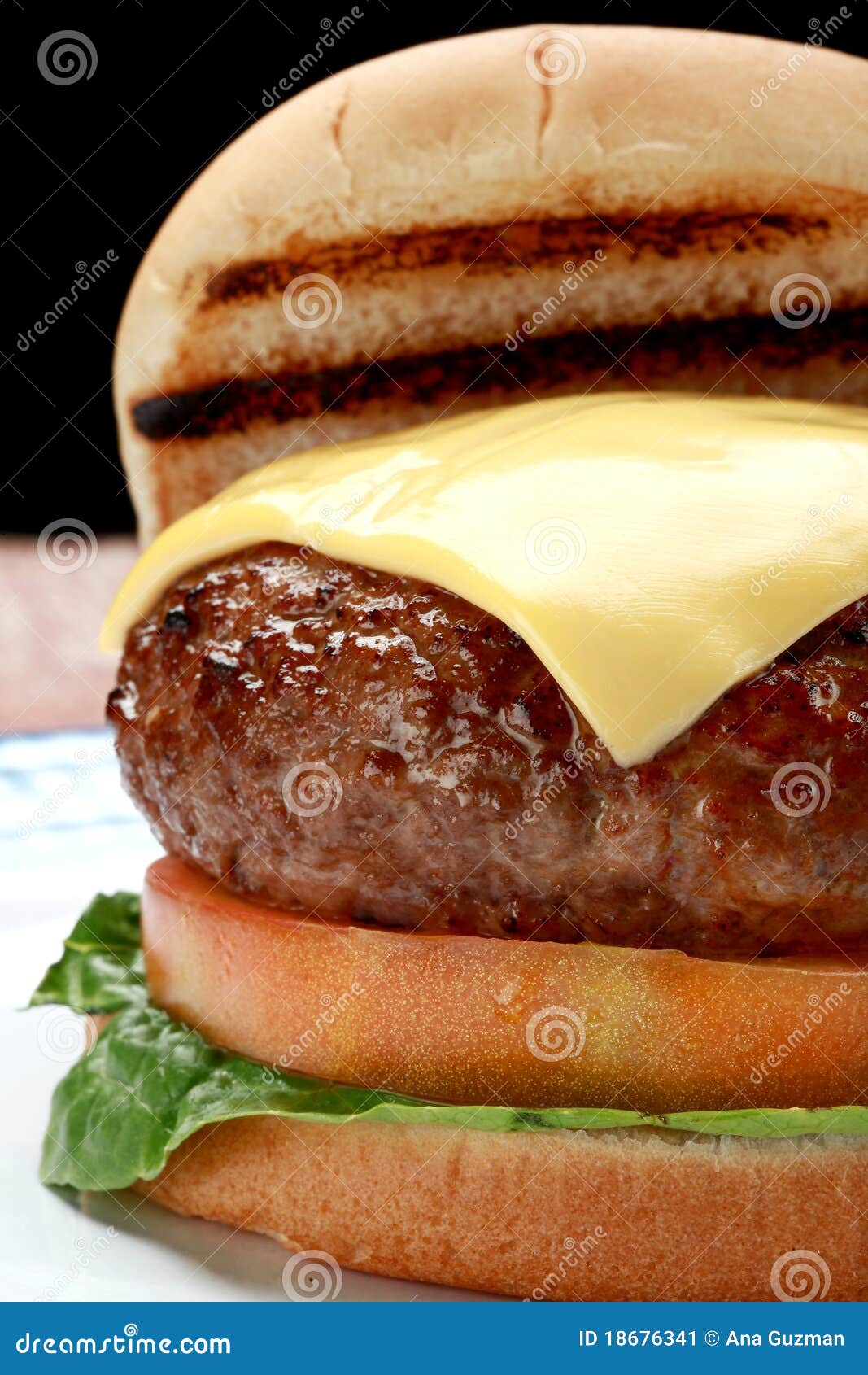Cheeseburger stock image. Image of grill, beef, fast 18676341