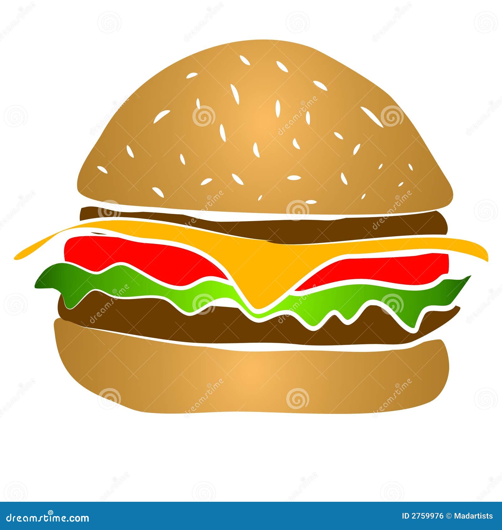 Cheeseburger Hamburger Clipart Stock Illustration Illustration of