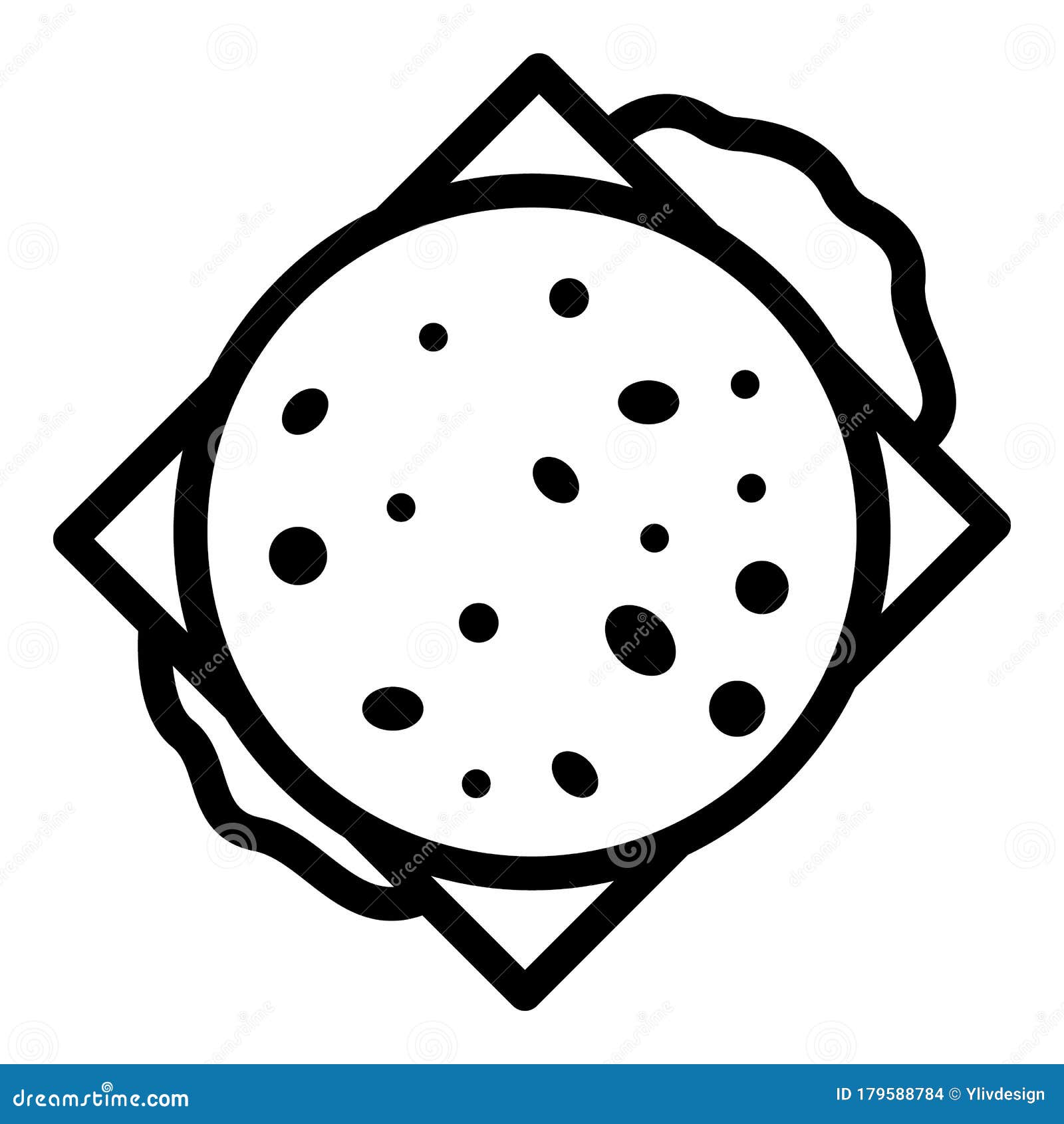 Cheeseburger Icon, Outline Style Stock Vector Illustration of meat, outline 179588784
