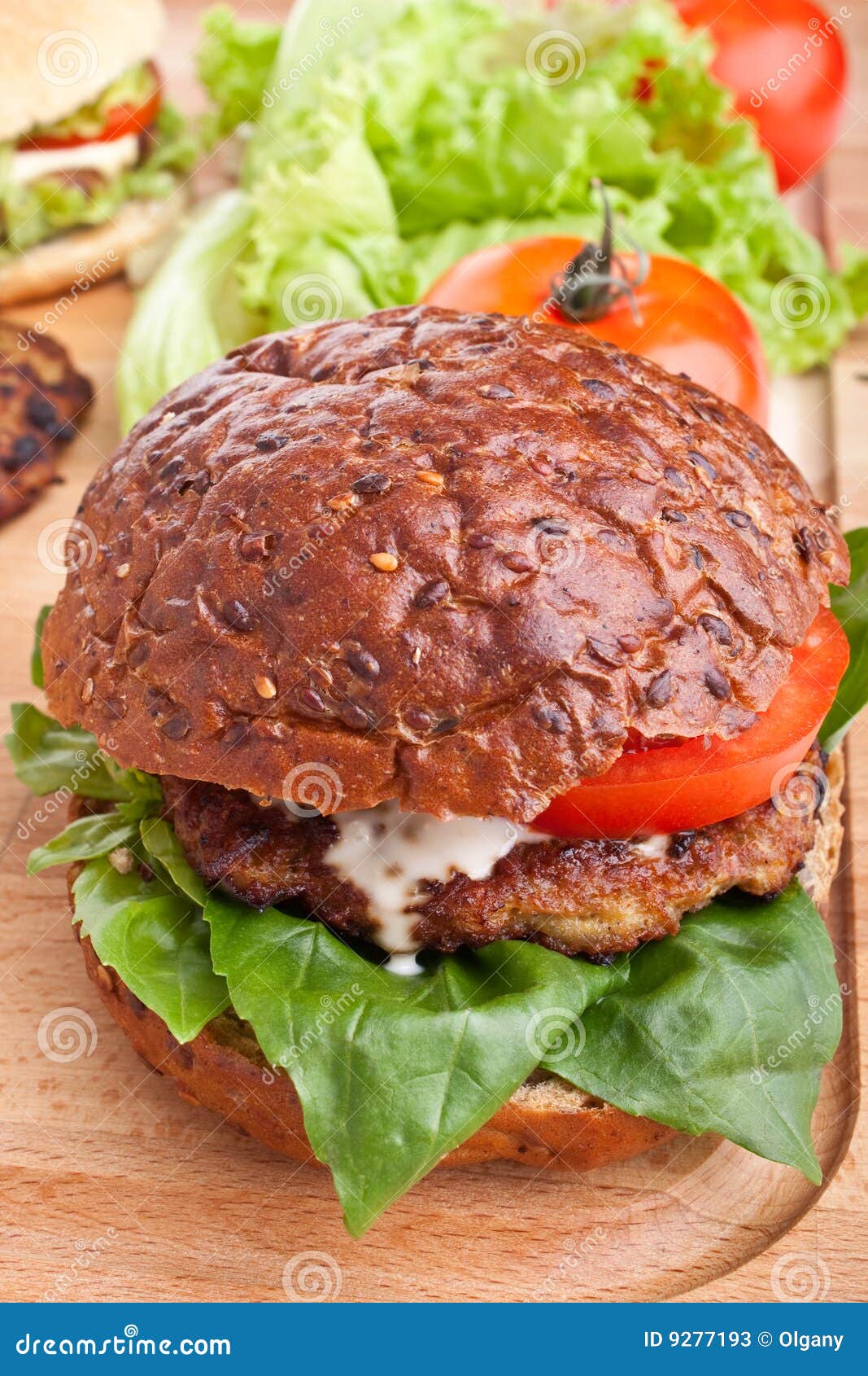 Cheeseburger and Ingredients Stock Image Image of cheese, indoors
