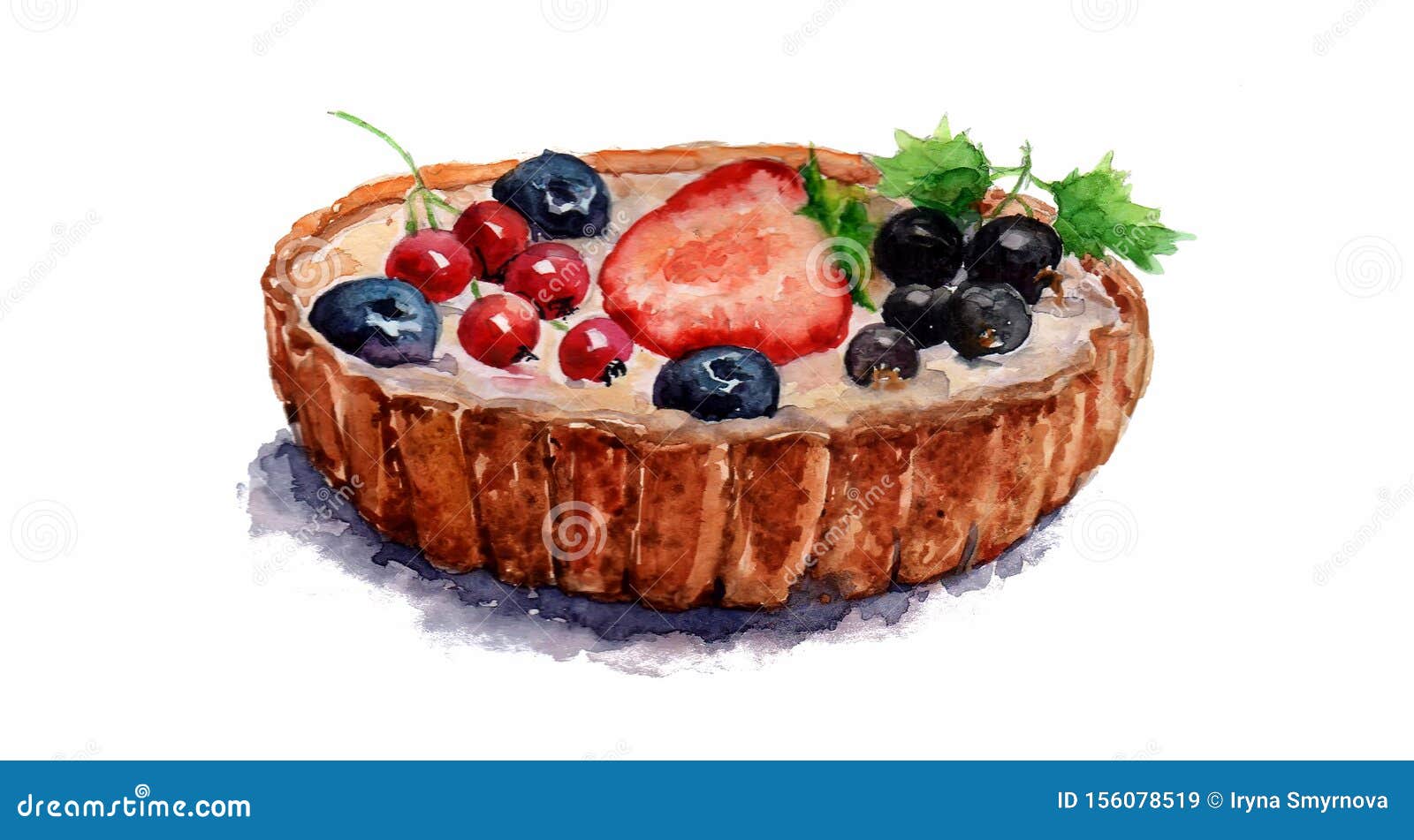 Cheesecake with Berries of Red Currant, Blueberries and Strawberries ...