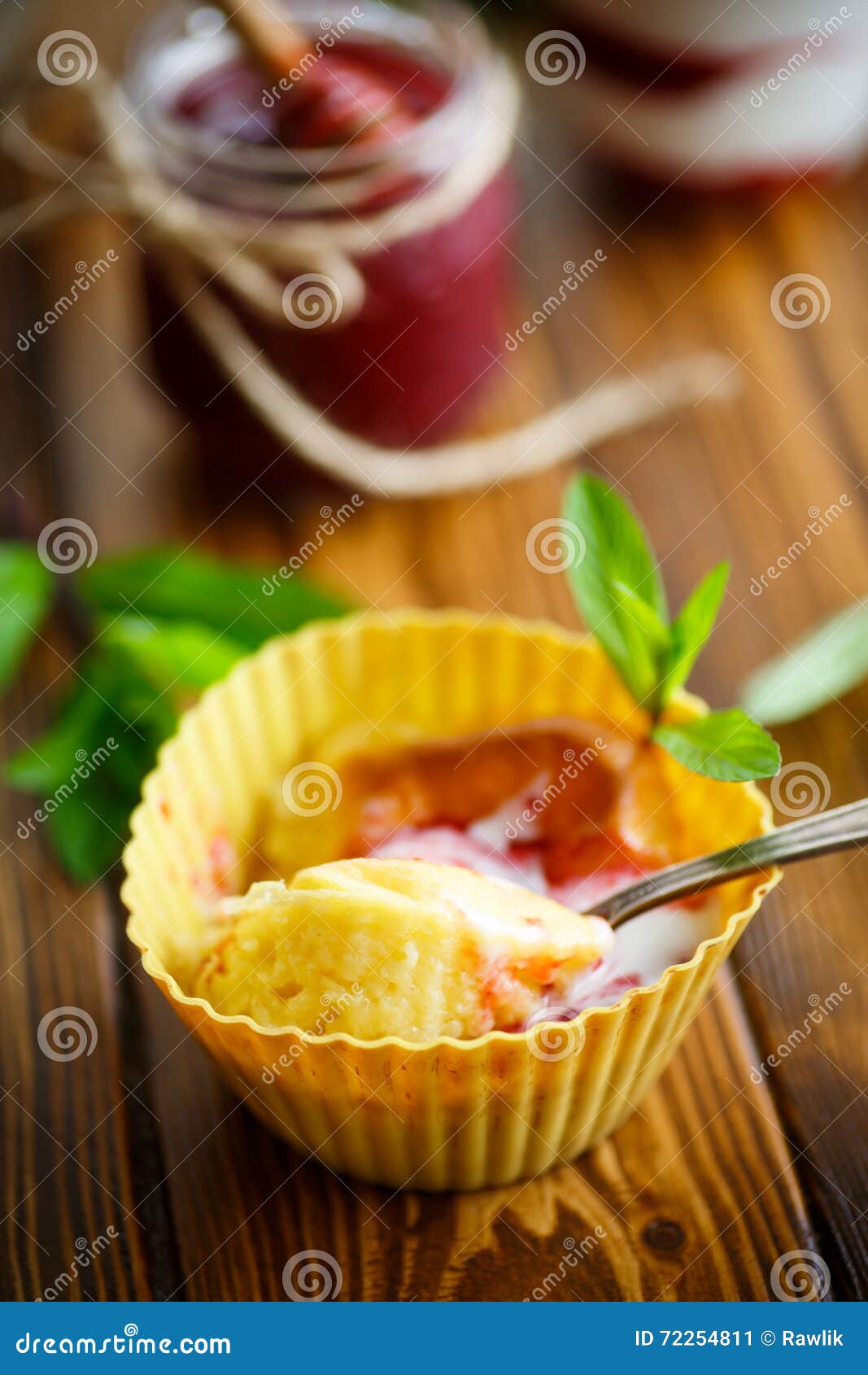Cheesecake with Jam in the Silicone Mold Stock Image Image of closeup