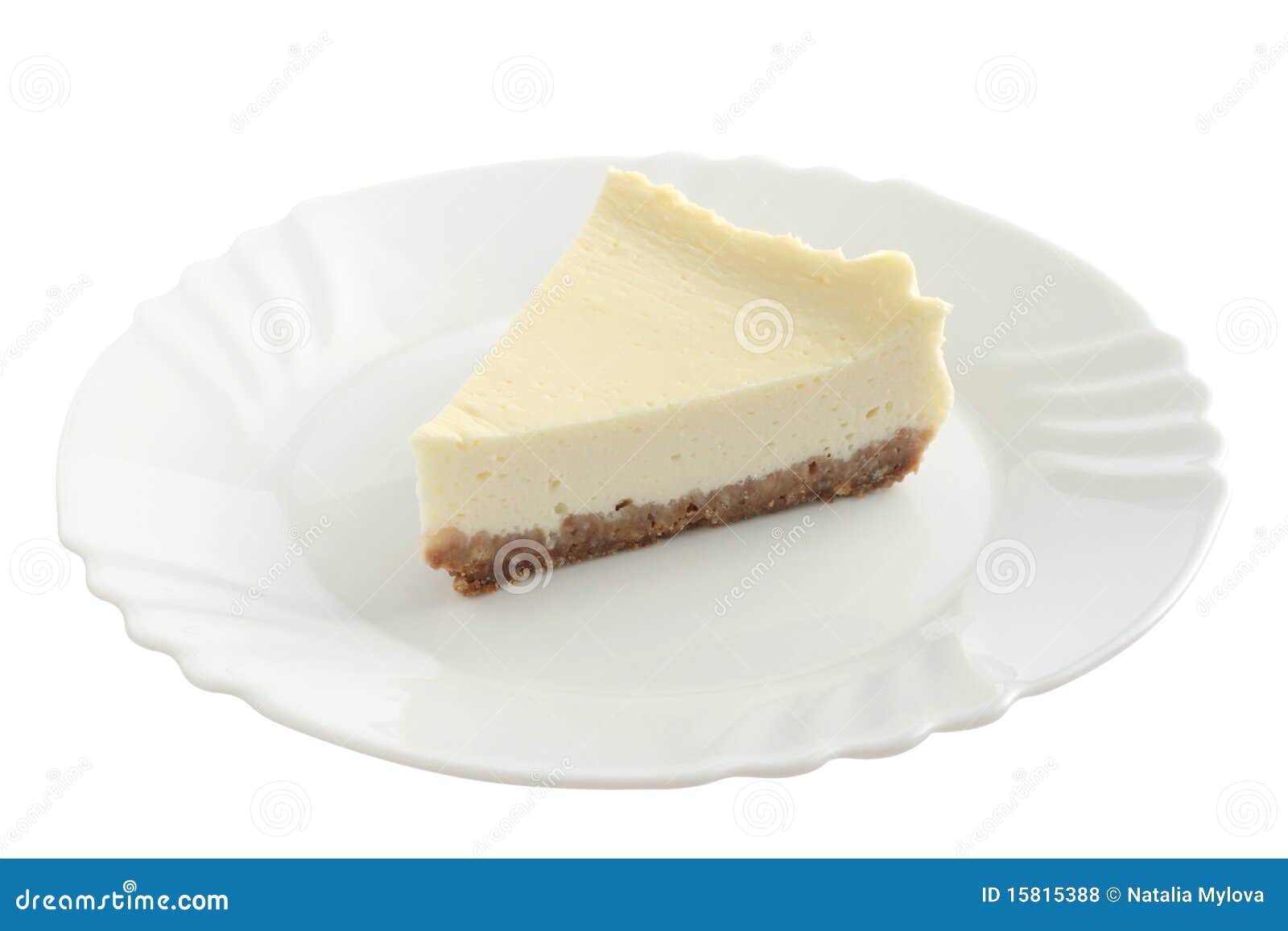 Cheesecake on a plate stock photo. Image of cookie, baked 15815388