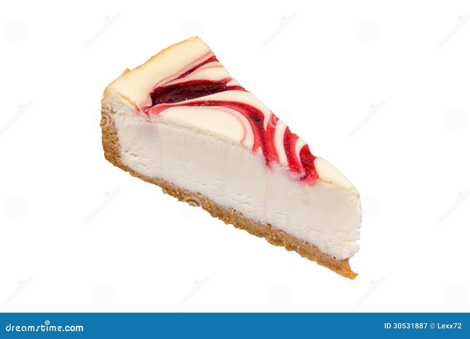 Cheesecake Strawberry On A White Background Stock Image Image of