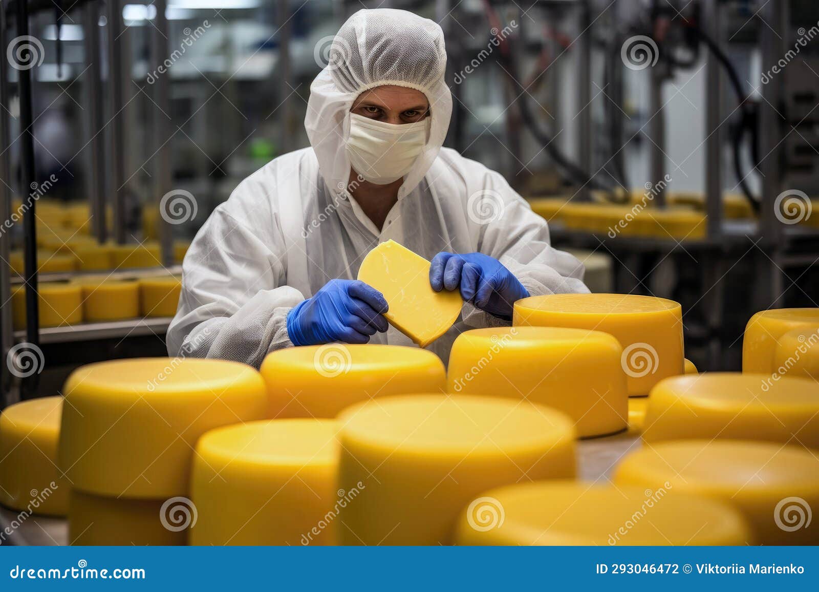 A Cheesemaker is Involved in the Manufacturing of Cheese Stock