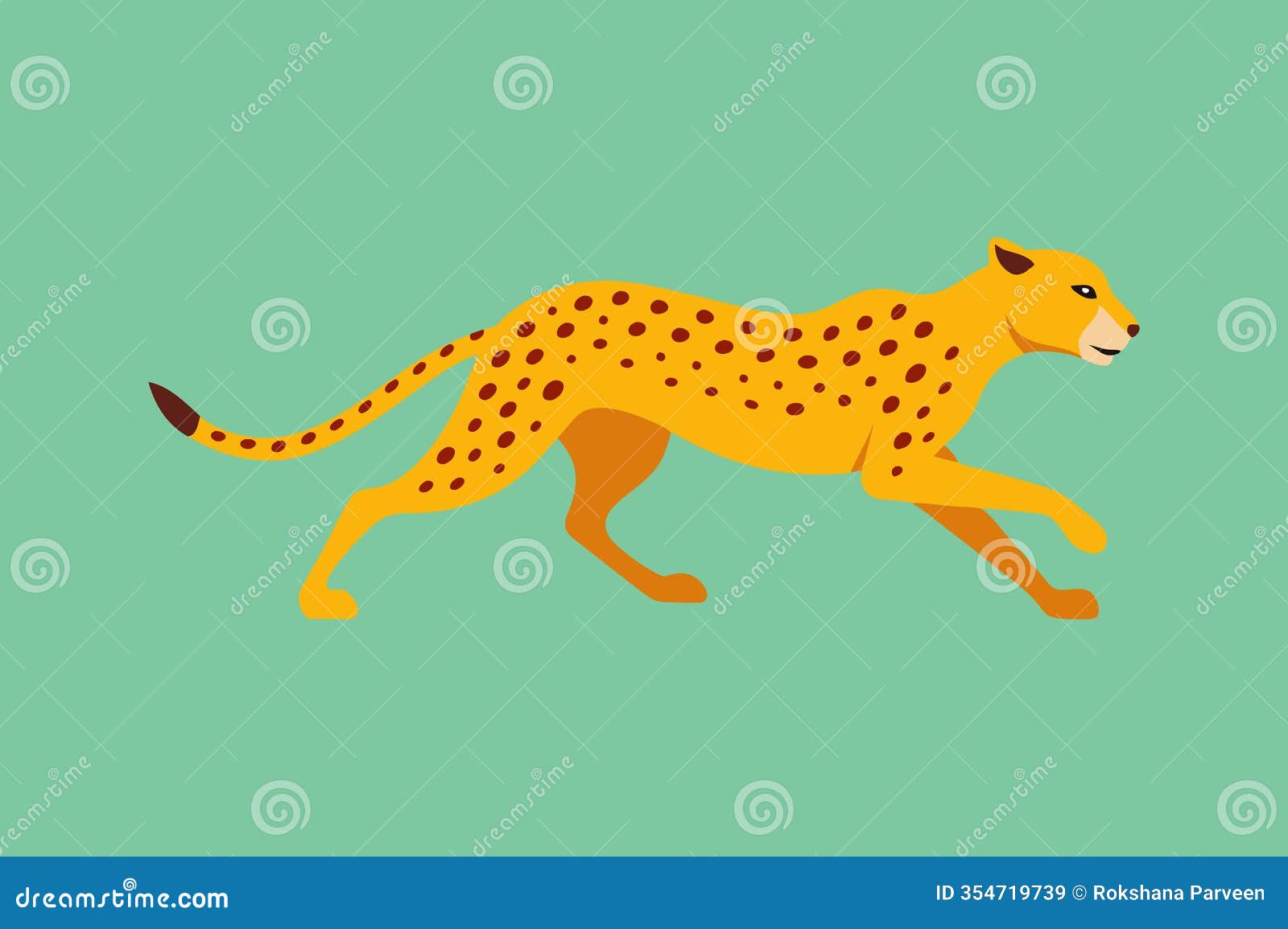 a cheetah is chasing prey at a high speed  artwork