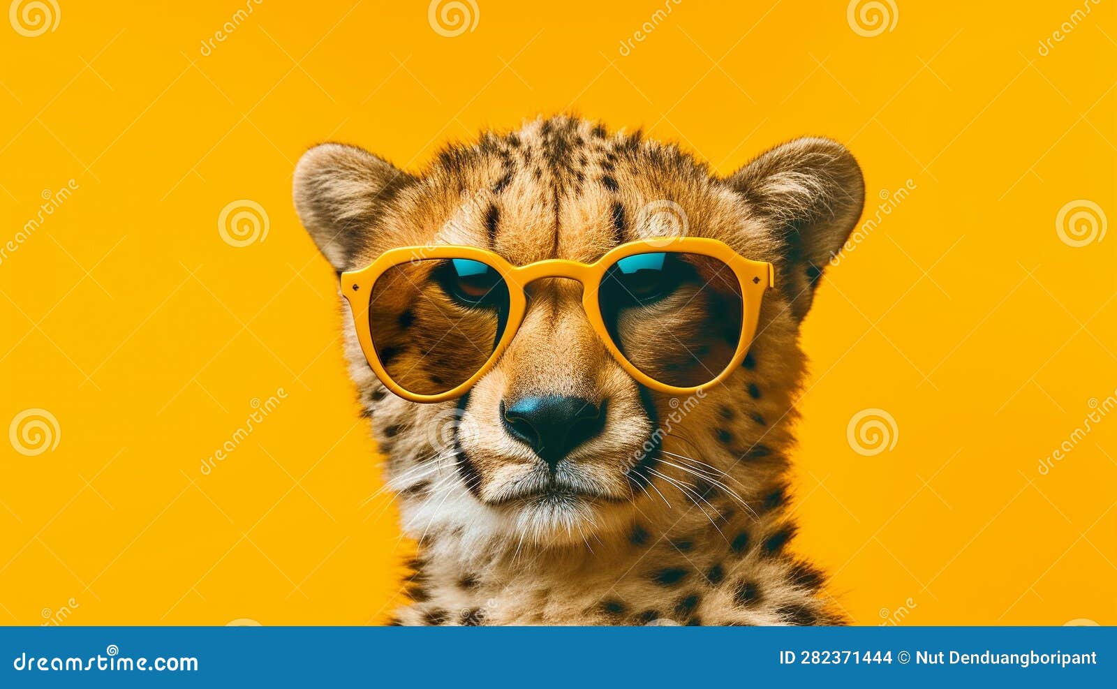 Generative AI, Sleek Cheetah in Sunglasses: a Stylish Encounter Stock ...