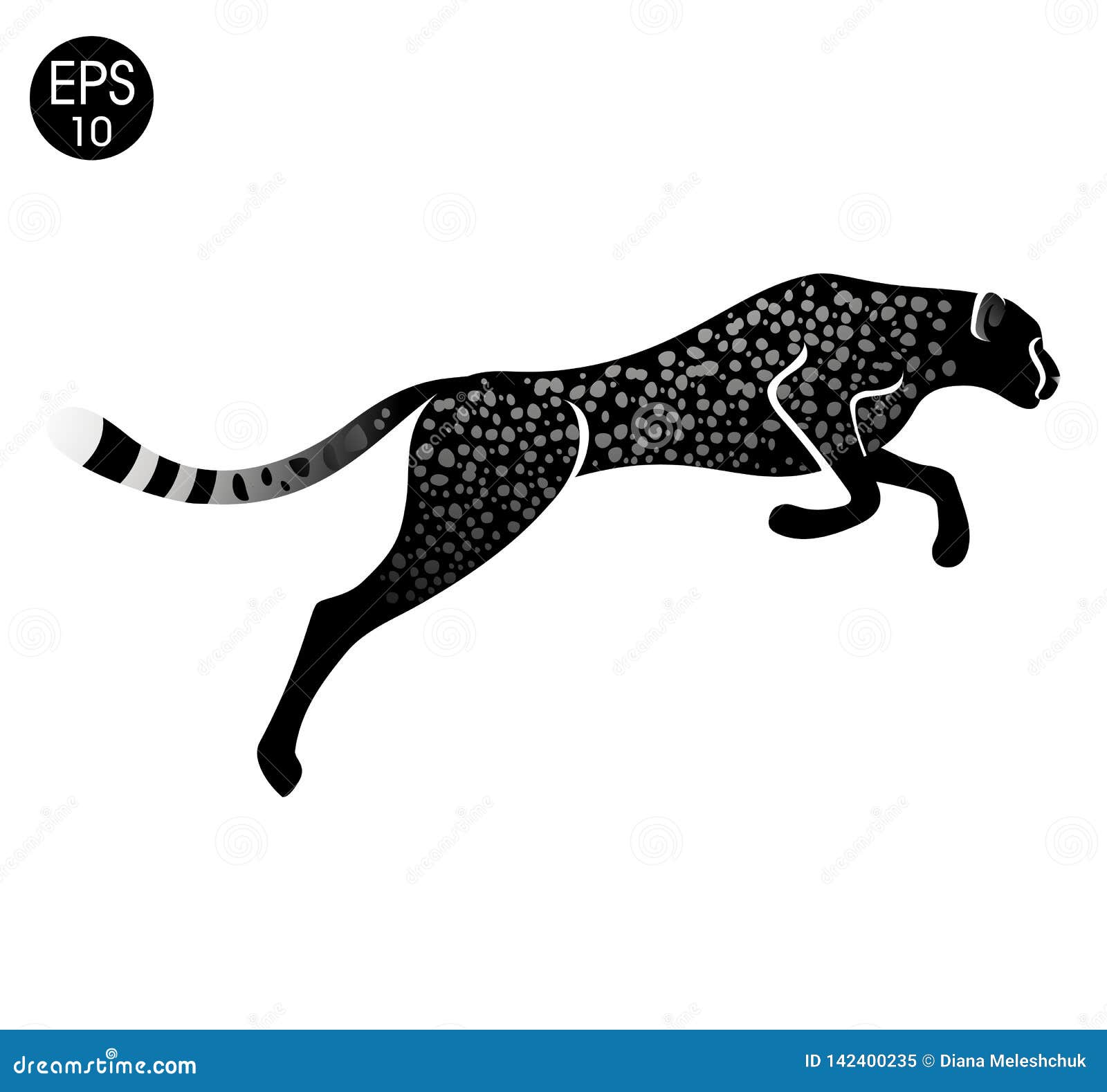 Cheetah Fast Run Logo Vector. Guepard illustration. Cheetah Fast Run Logo Vector illustration