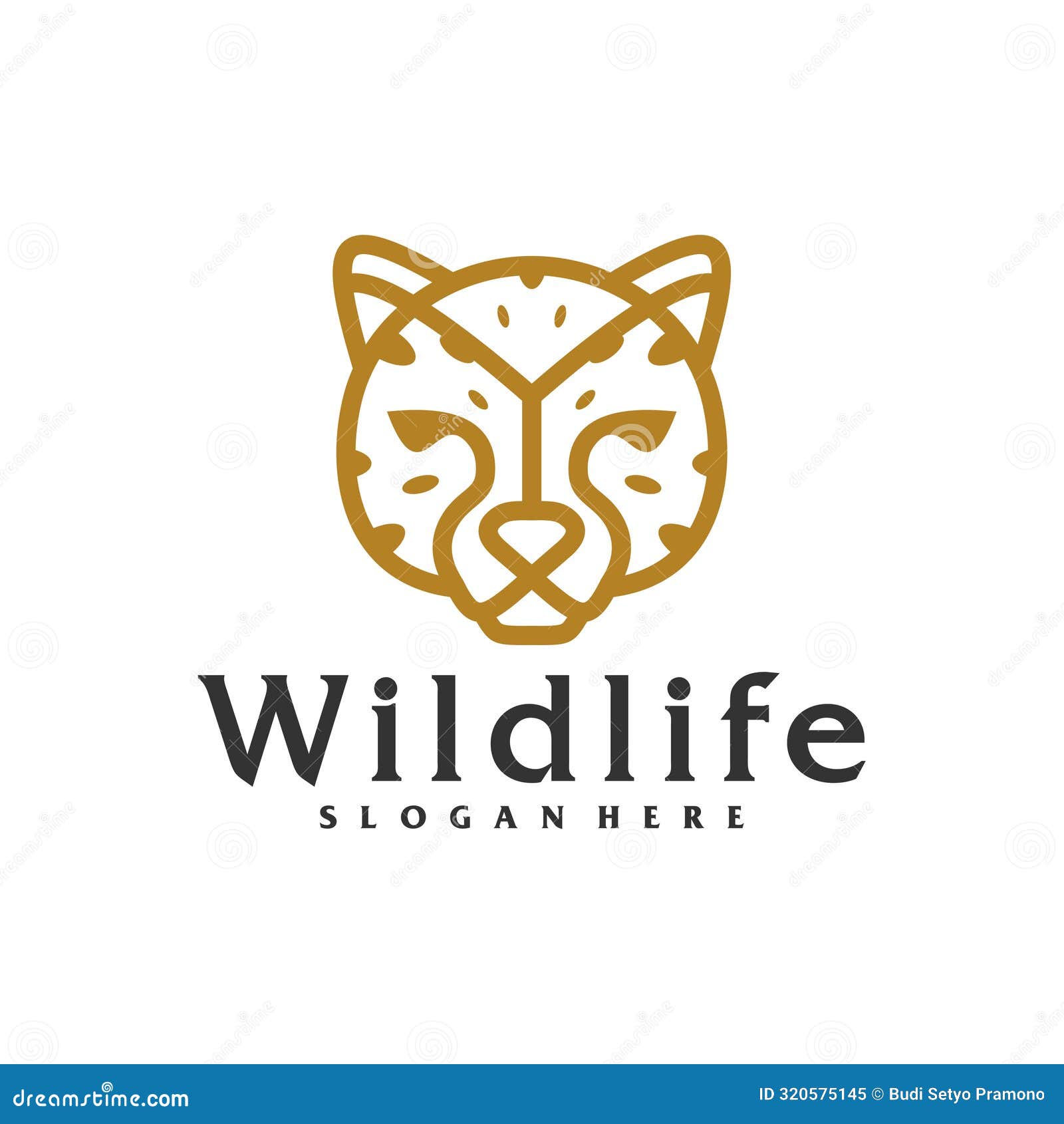 cheetah logo  template, creative cheetah head logo  