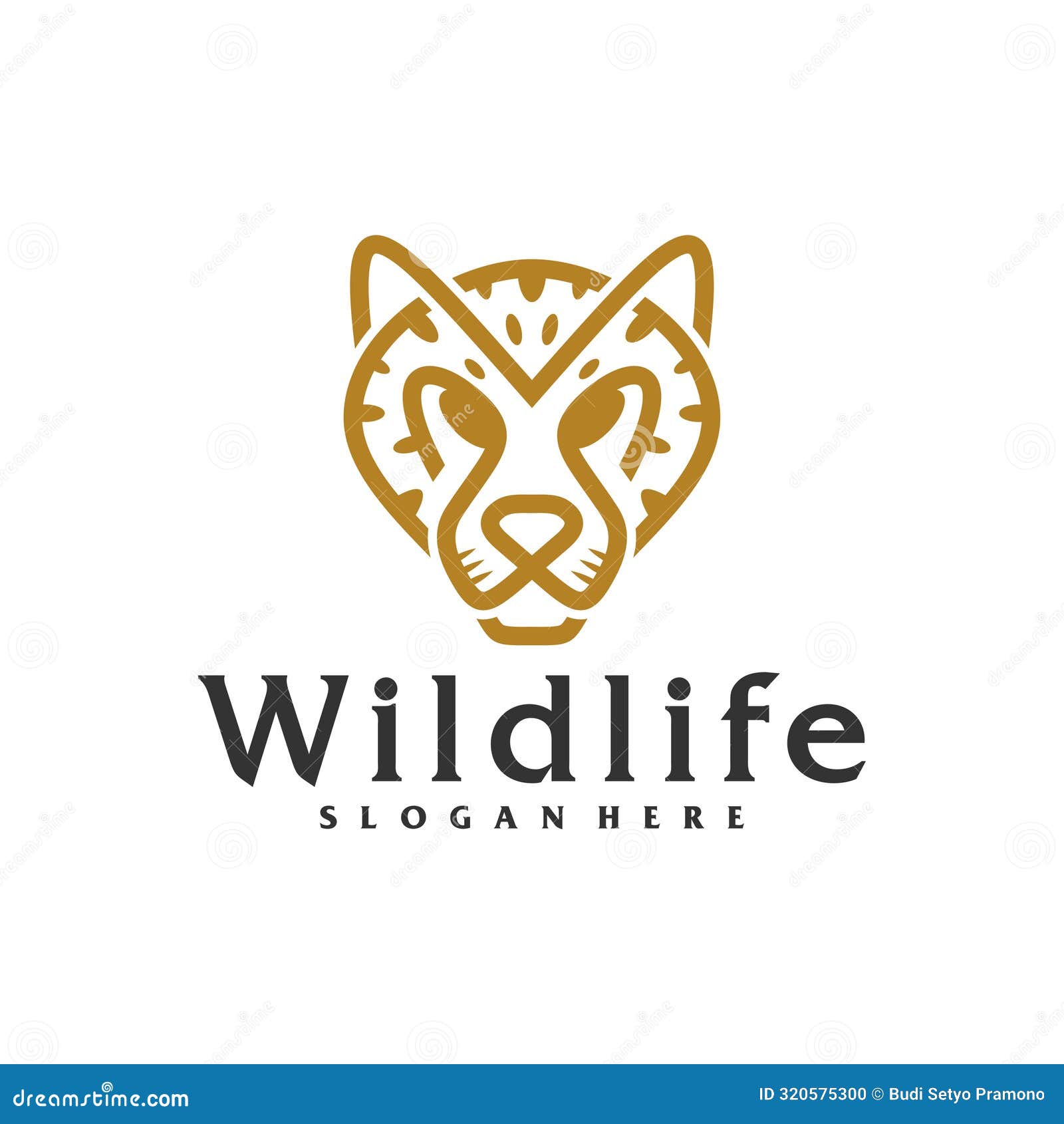 Cheetah Logo Vector Template, Creative Cheetah Head Logo Design