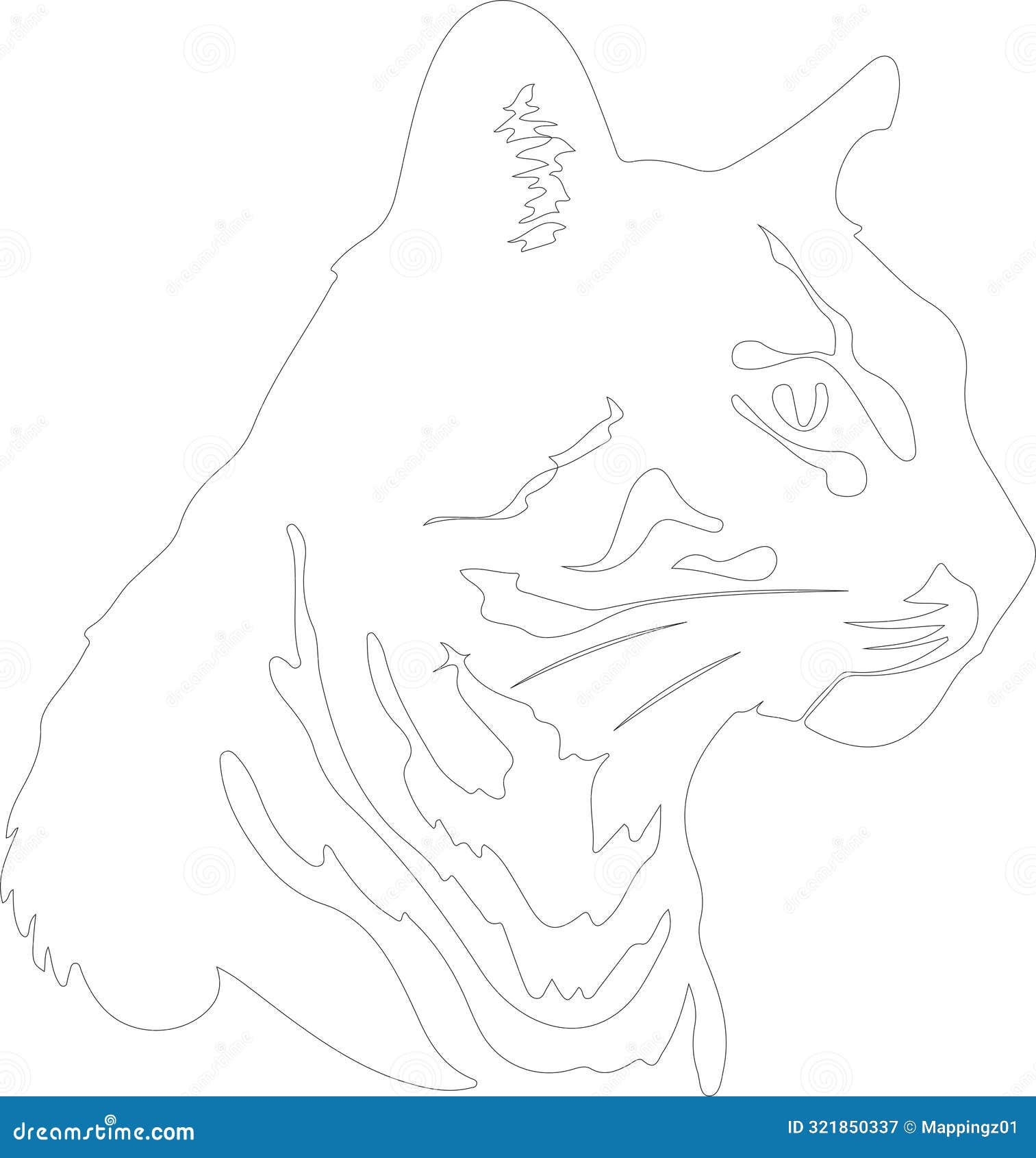 cheetoh cat outline outline silhouette generative ai