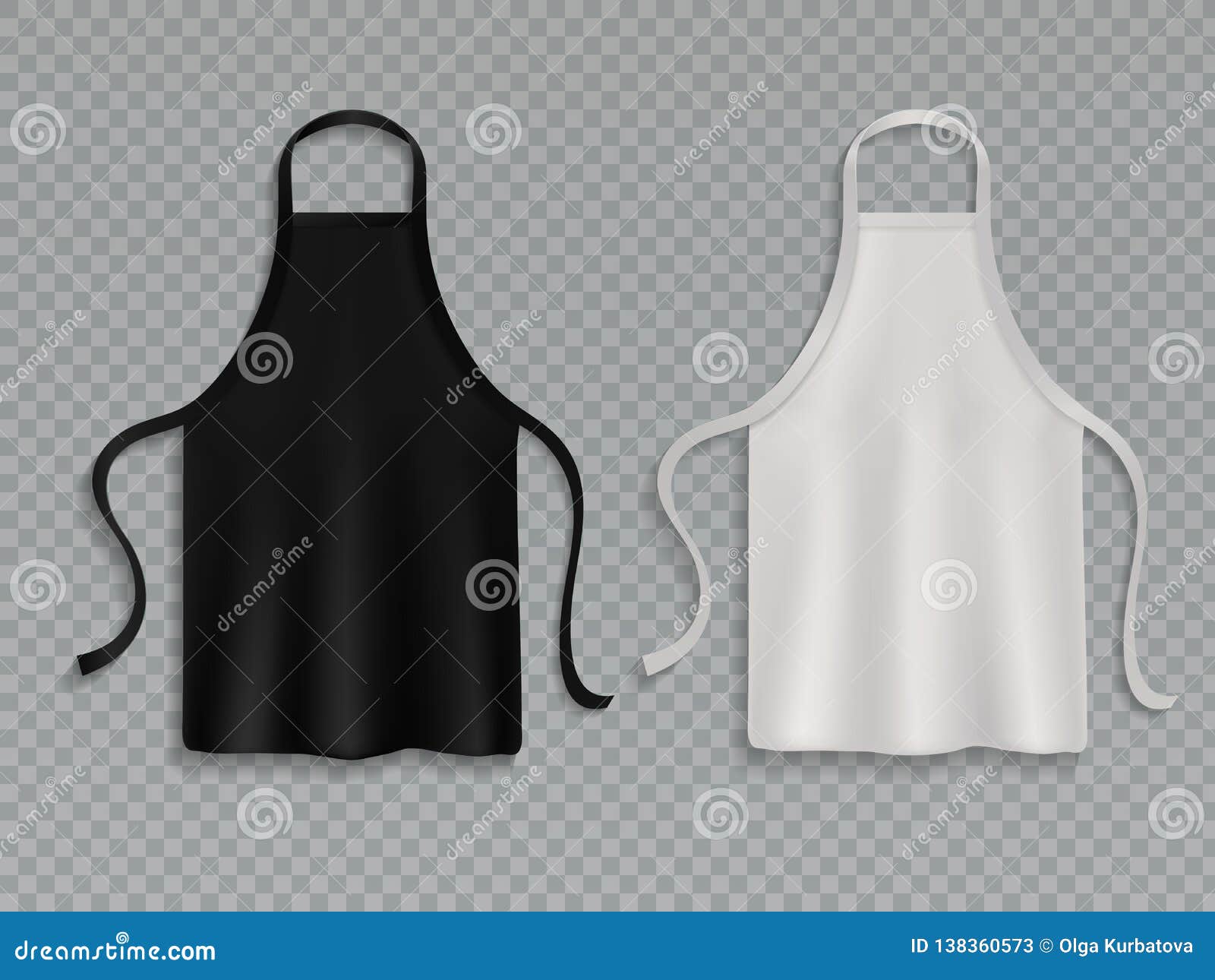 chef apron. black white culinary cloth aprons chef uniform kitchen cotton cooking clothes   mockup