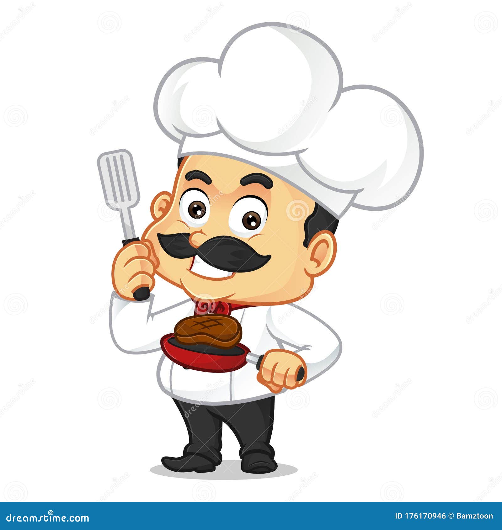 Chef Cartoon Cooking Beef and Smiling Stock Vector - Illustration of cooking, vector: 176170946 Chef Cartoon Cooking Beef and Smiling Stock Vector - Illustration of cooking, vector: 176170946