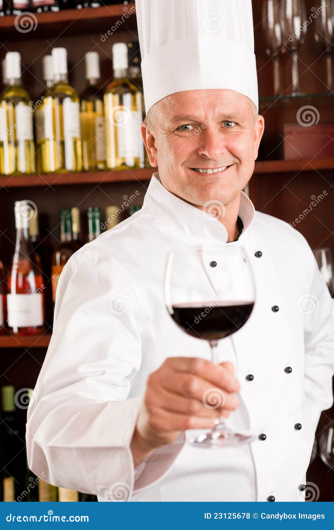 Chef Cook Wine Bar Hold Glass Restaurant Stock Photo Image of alcohol