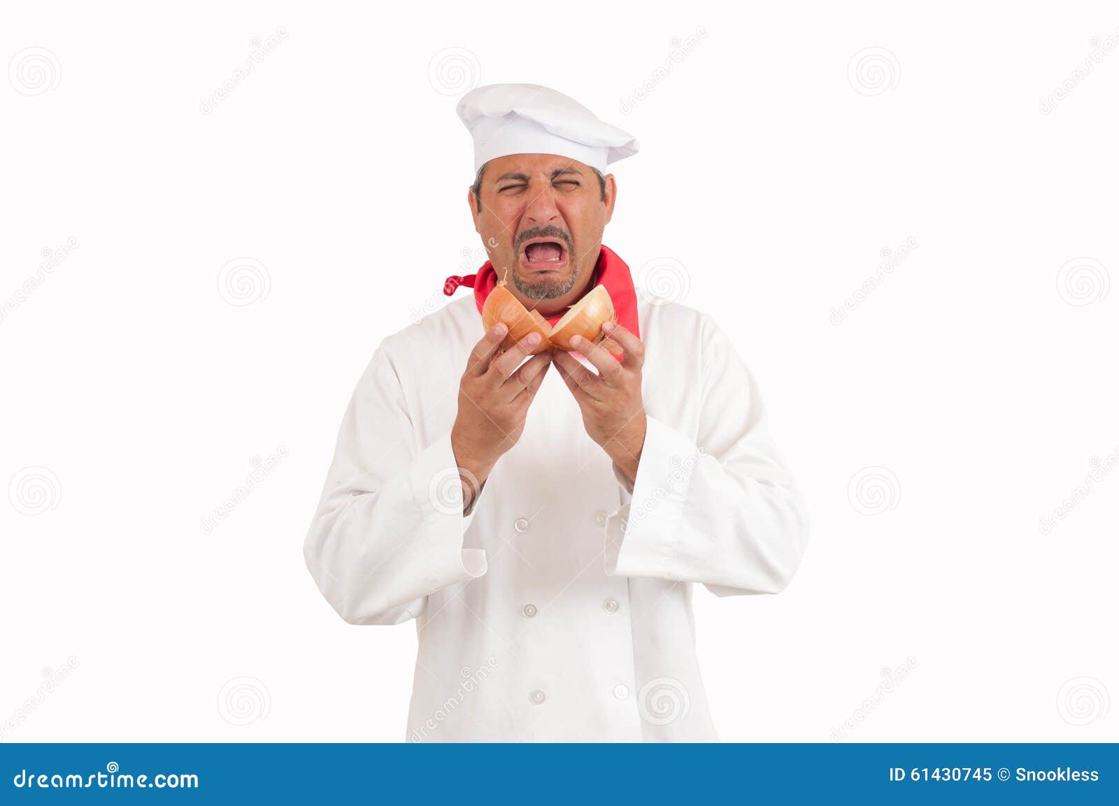 Chef Crying With Onion Stock Photo Image 61430745