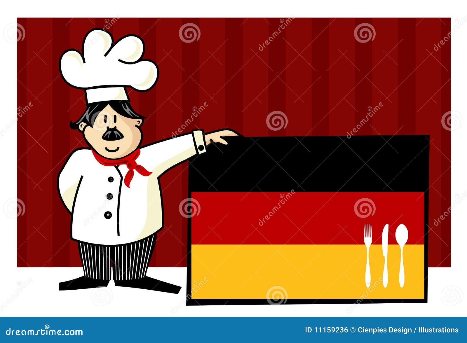 Chef de cuisine allemande illustration de vecteur. Illustration du