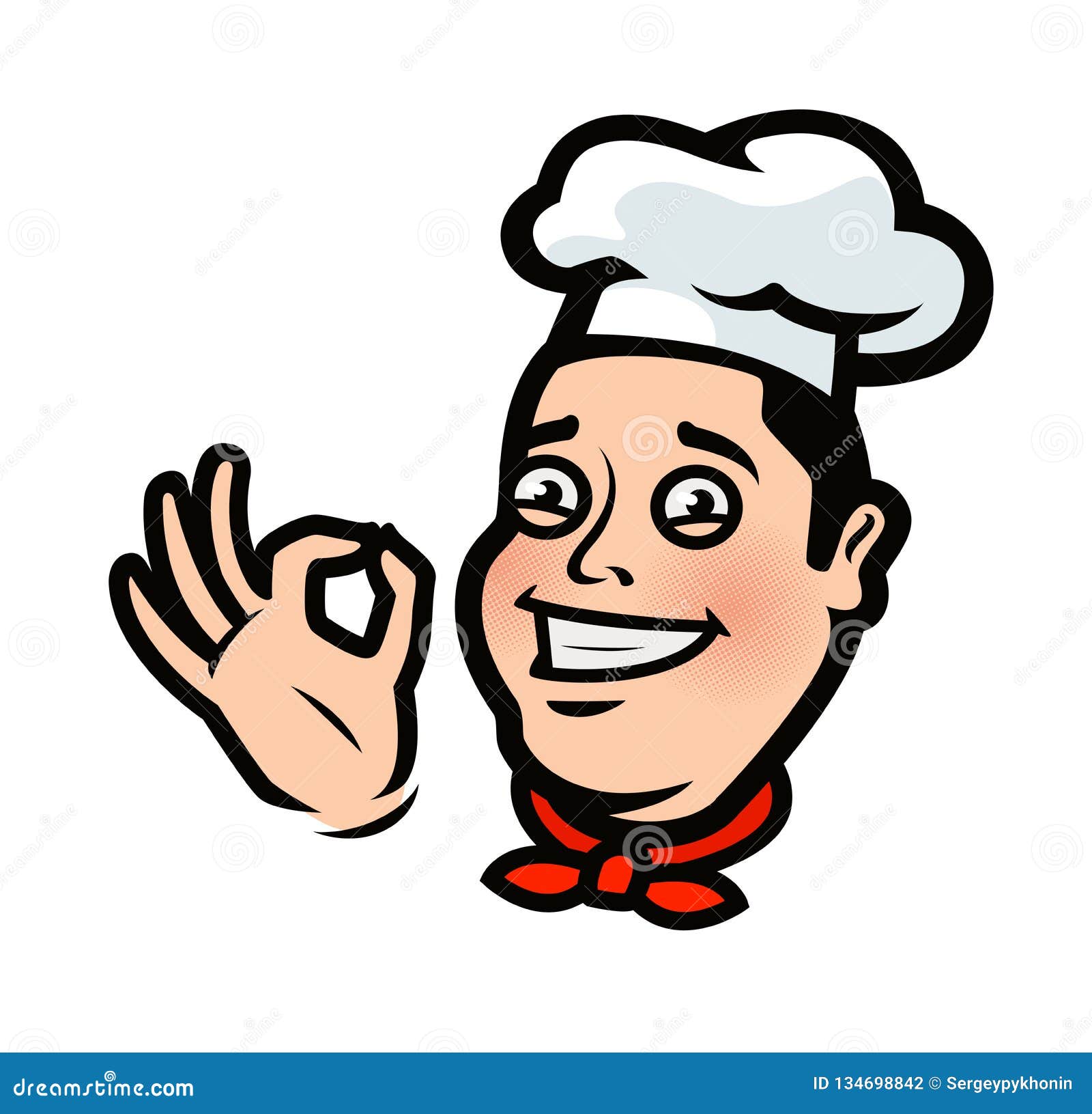 Chef Drôle Cuisinier Menu Logo De Restaurant Ou Label