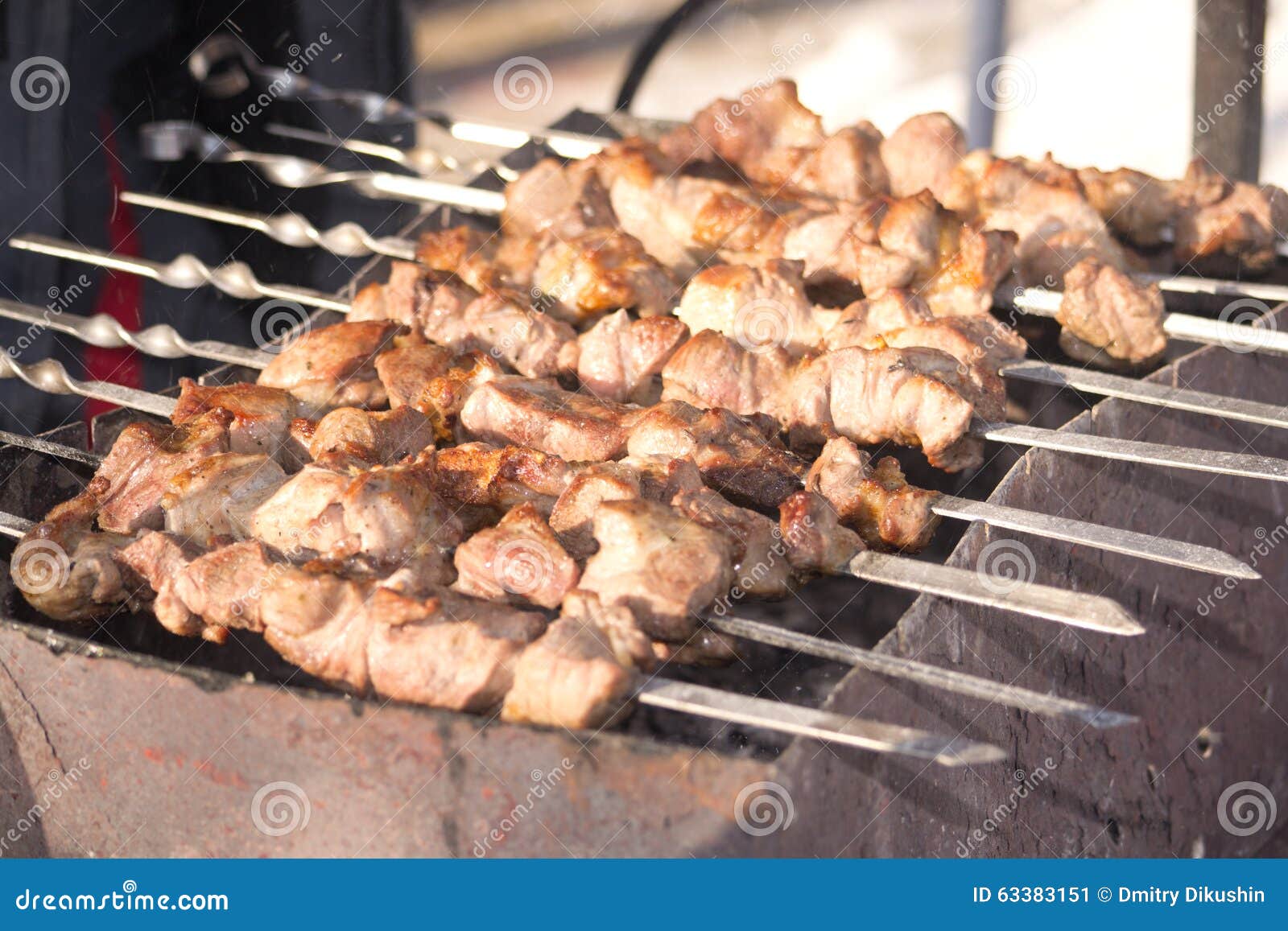 Chef Grilling Lamb Ribs on Flame Stock Image - Image of barbecue ...