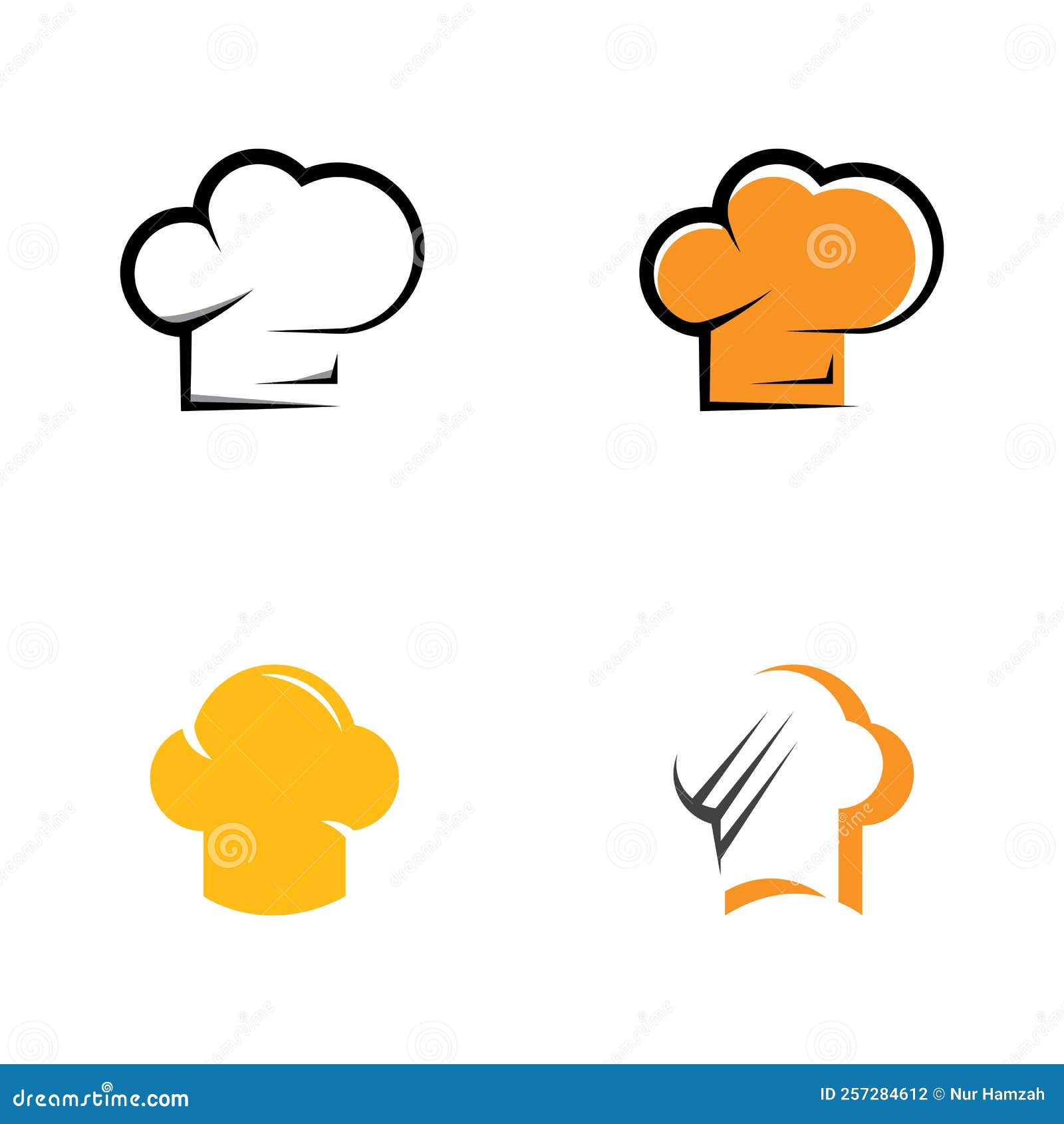 Chef Hat Logo Design with Vector Illustration Template Stock Vector