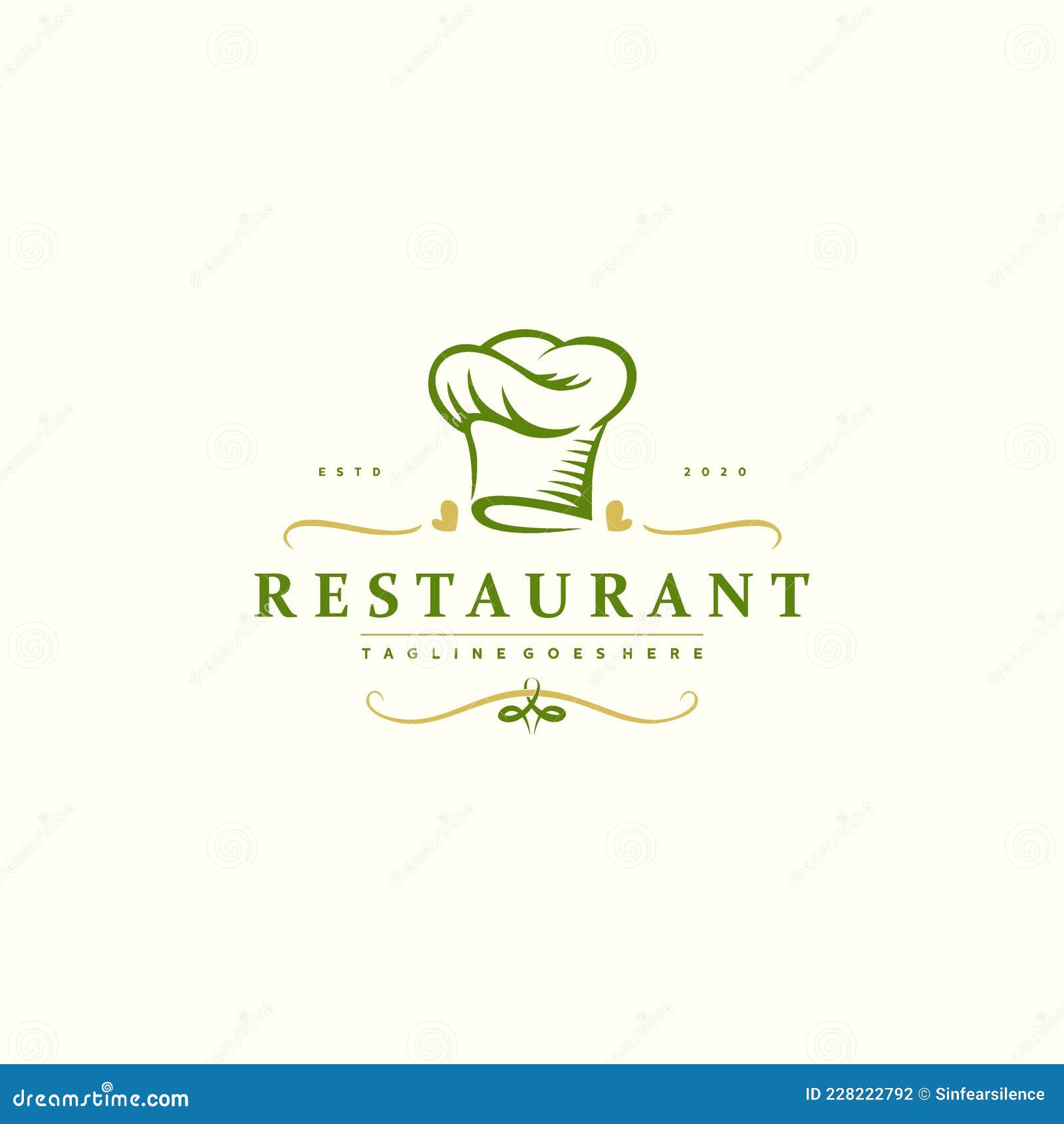 Chef Hat Vintage Restaurant Logo Emblem Vector Illustration Stock ...