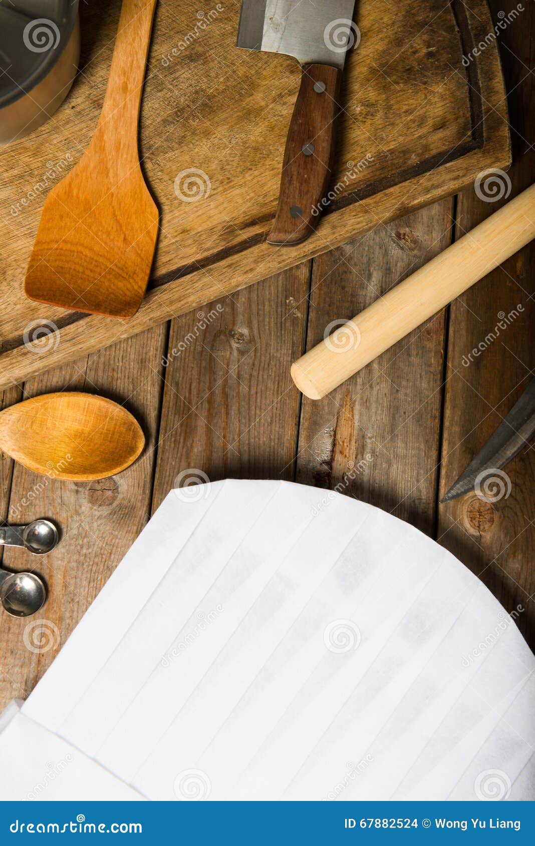 Chef hat and wooden spoons stock photo. Image of restaurant 67882524
