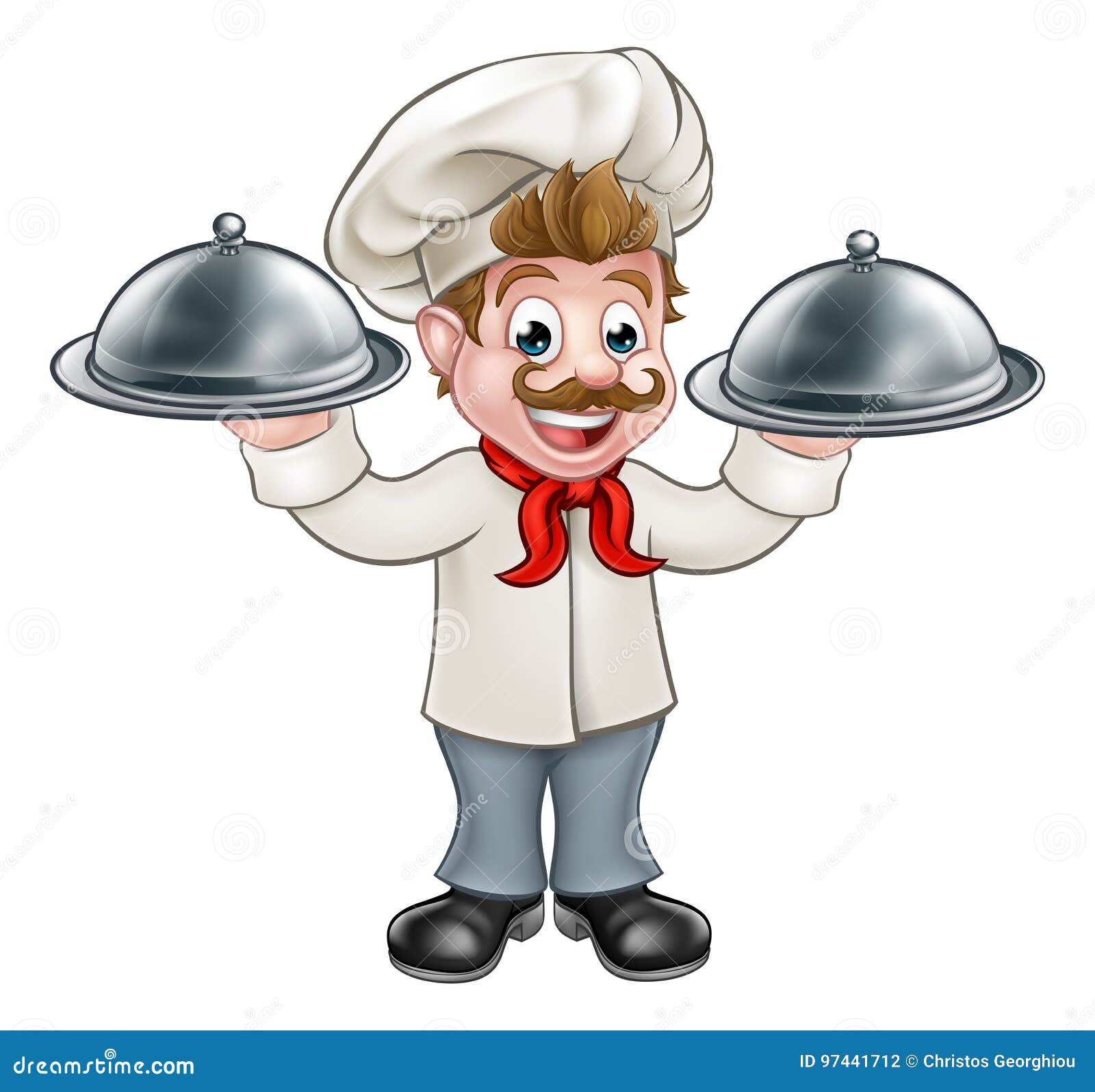 Chef Koch Cartoon Character Mascot Vektor Abbildung Illustration Von Koch Cartoon