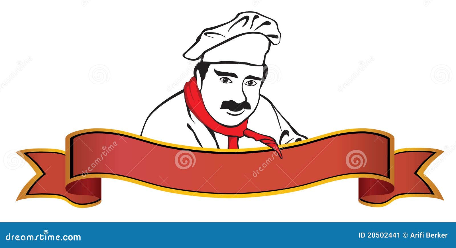 Chef logo with banner stock vector Illustration of text Chef logo with banner stock vector Illustration of text