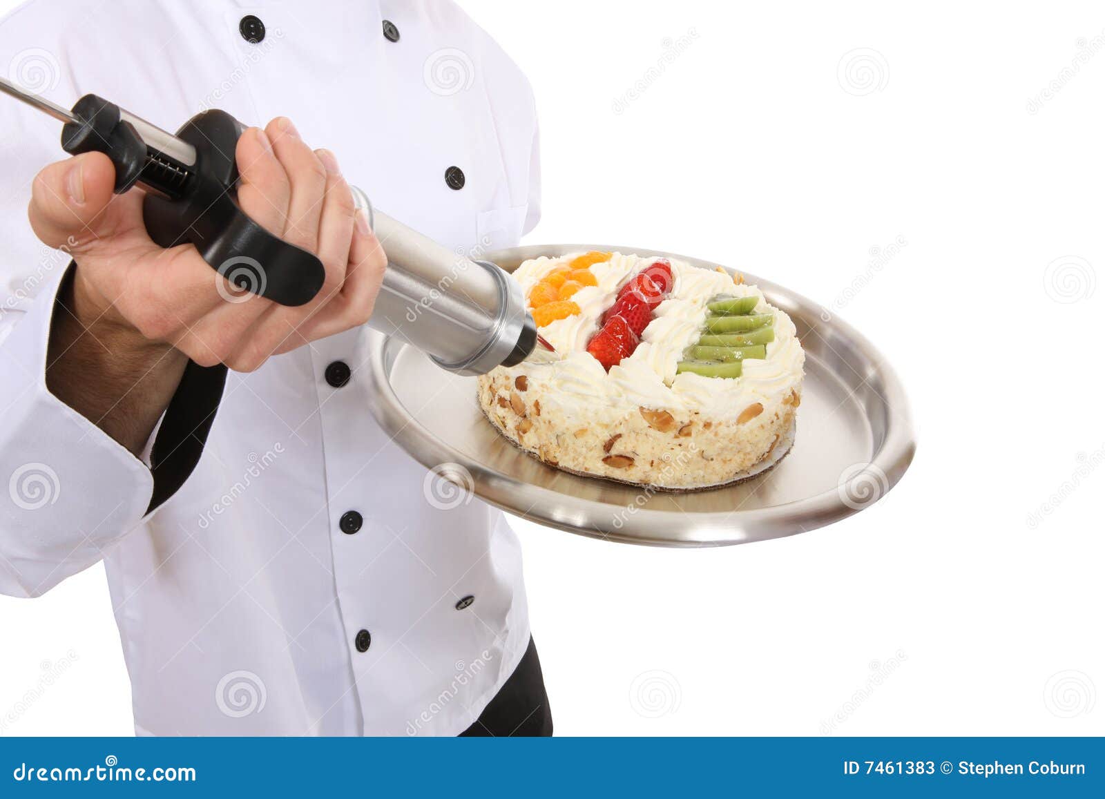 Chef Making Cake stock image. Image of dining, confectioner 7461383