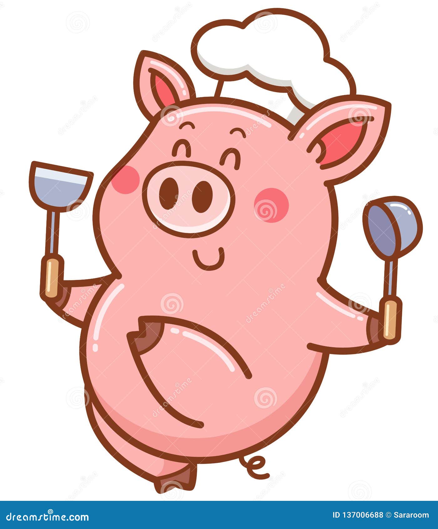 Chef pig stock vector. Illustration of clip, holiday 137006688