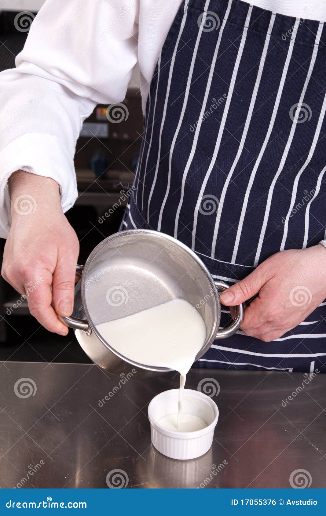 Chef pouring milk stock photo. Image of fresh, cuisine 17055376