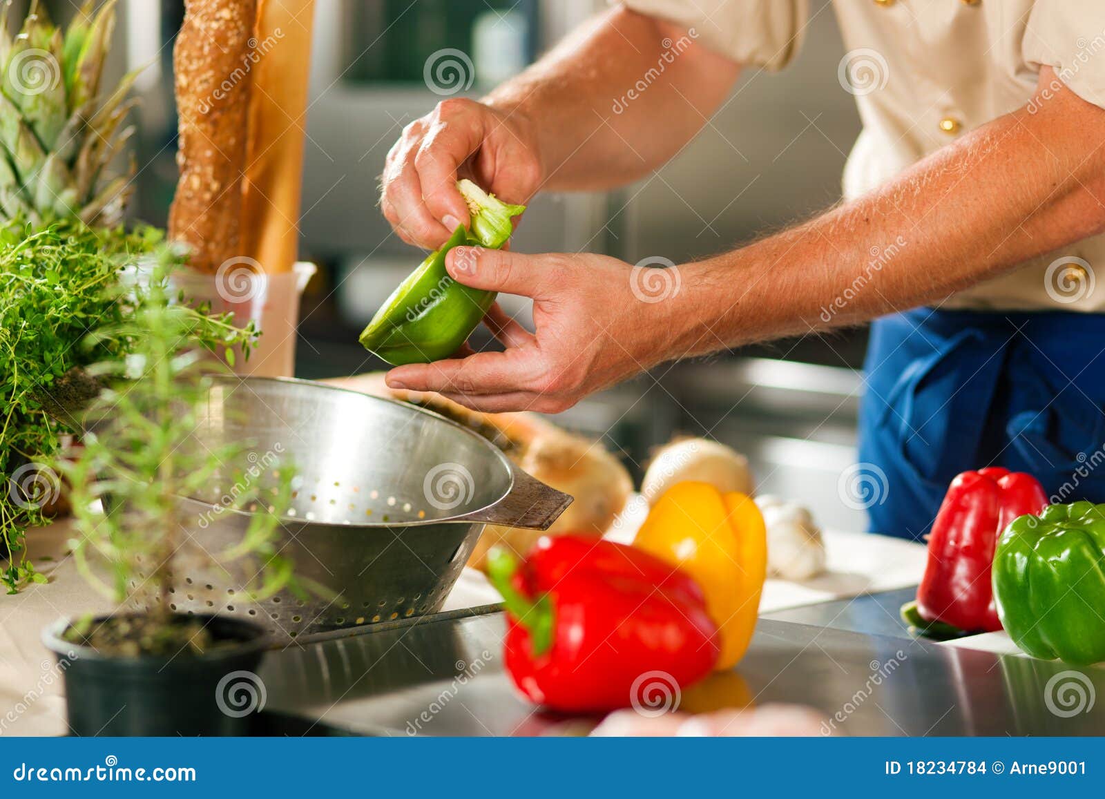 chef preparing vegetables