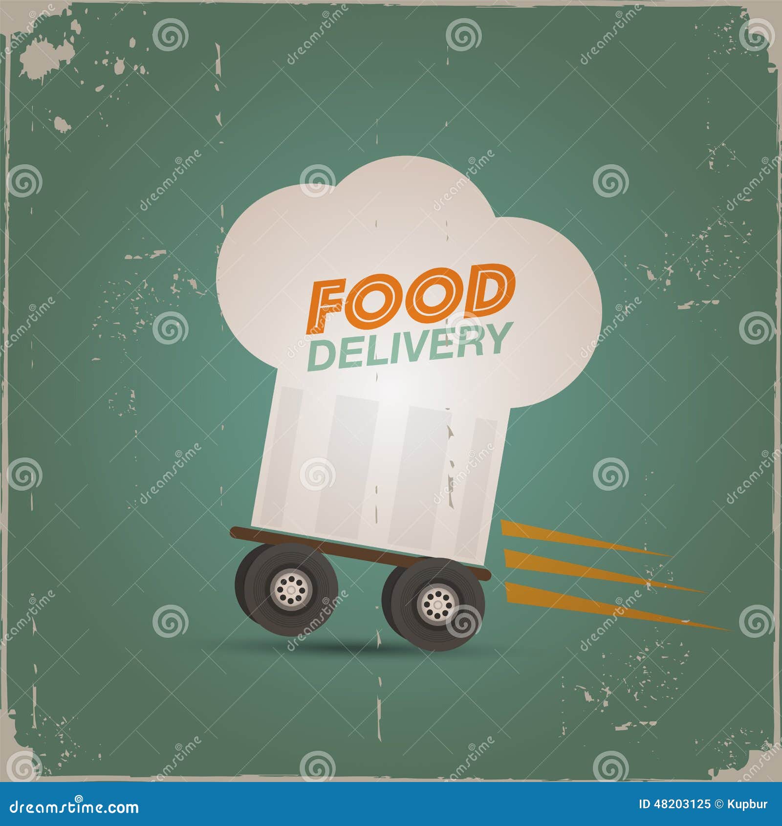 Chefs hat delivery poster stock vector. Illustration of cooking 48203125