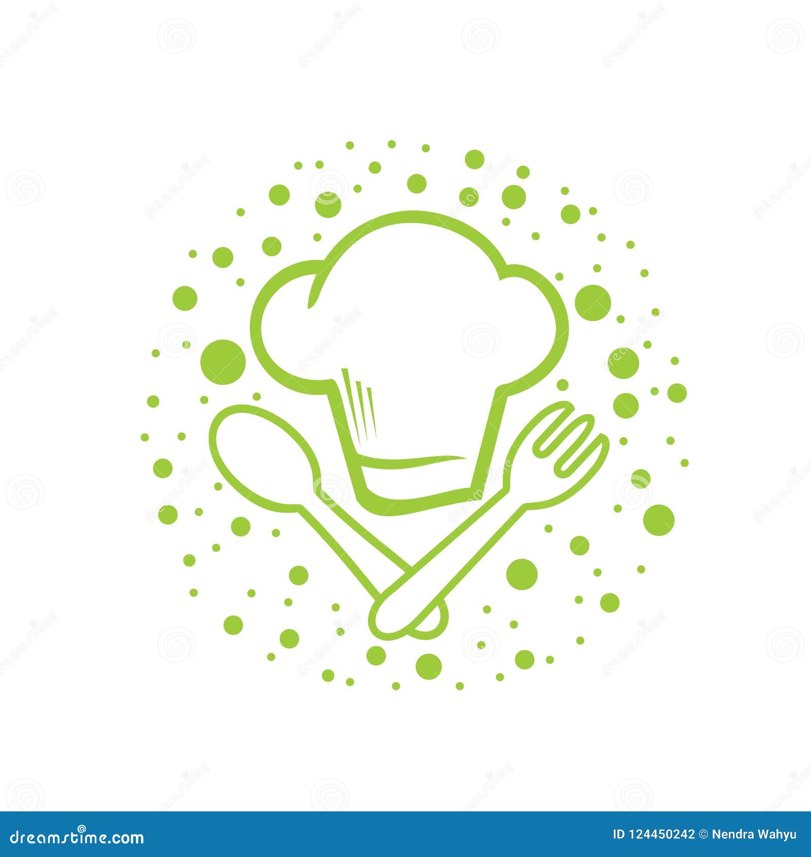 Chef Hats with Spoons and Forks Stock Vector Illustration of breakfast, lunch 124450242