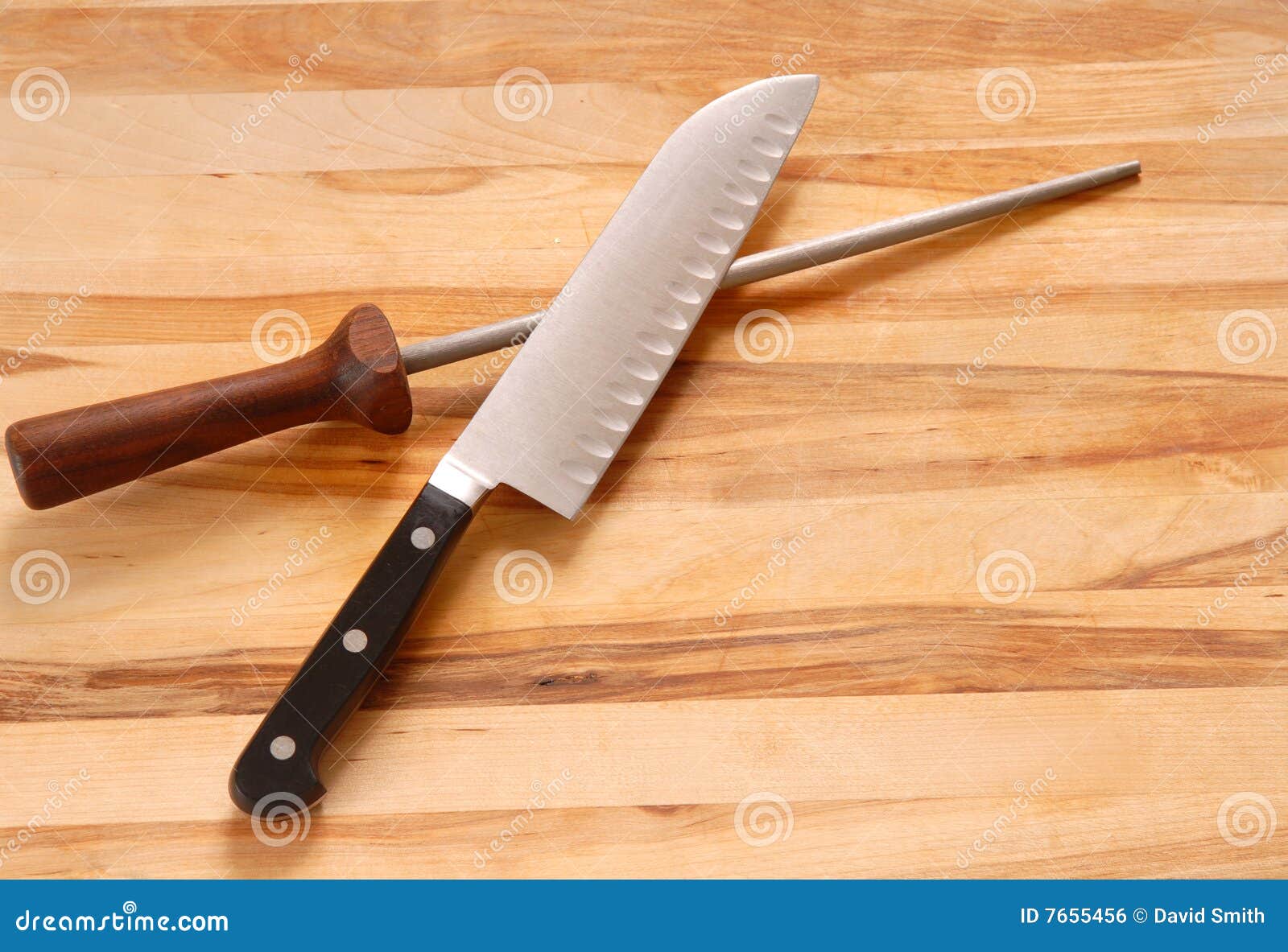 Chef S Knife with Honing Steel Stock Photo Image of chef, steel 7655456