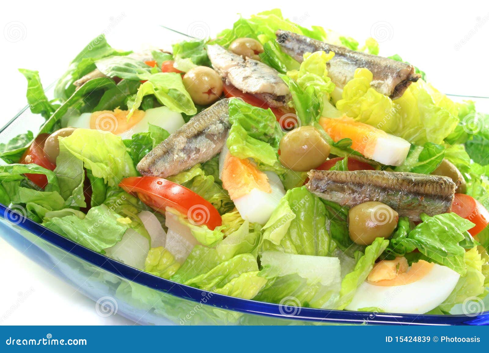Salad With Anchovies Or Sardines RoyaltyFree Stock Photo