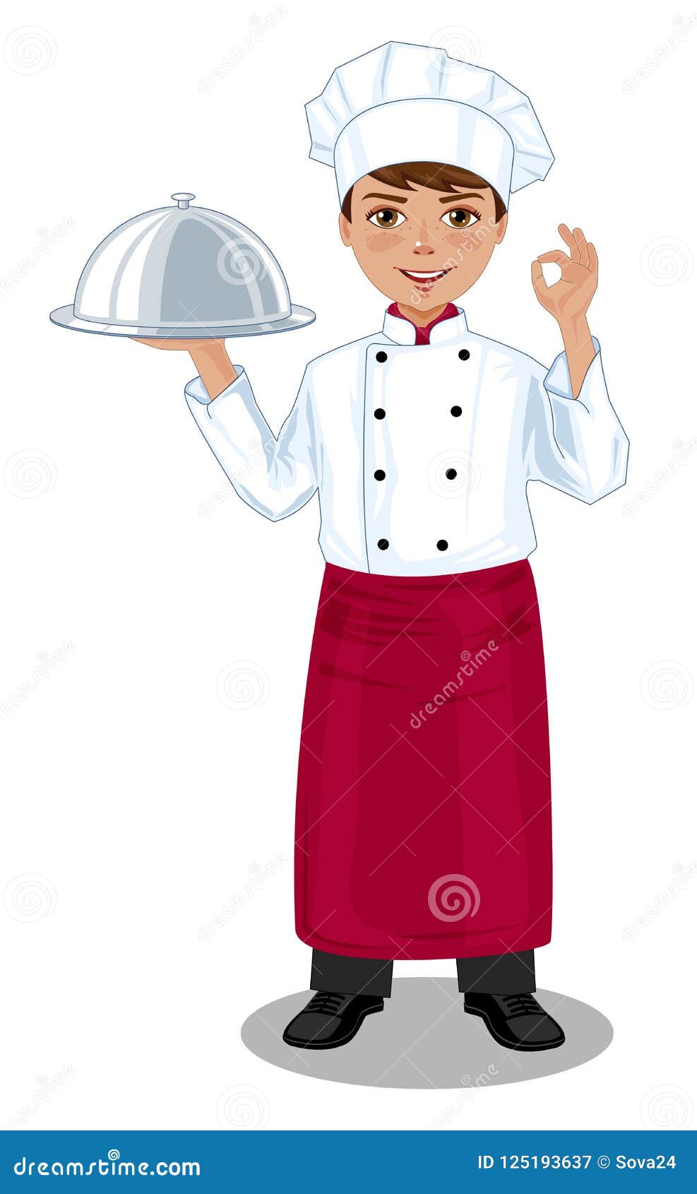 Chef stock vector. Illustration of character, plate - 125193637
