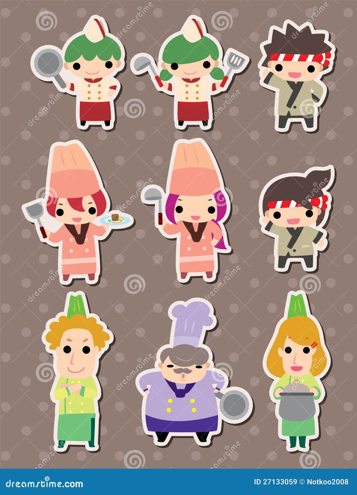 Chef stickers stock vector. Illustration of lunch, cartoon 27133059