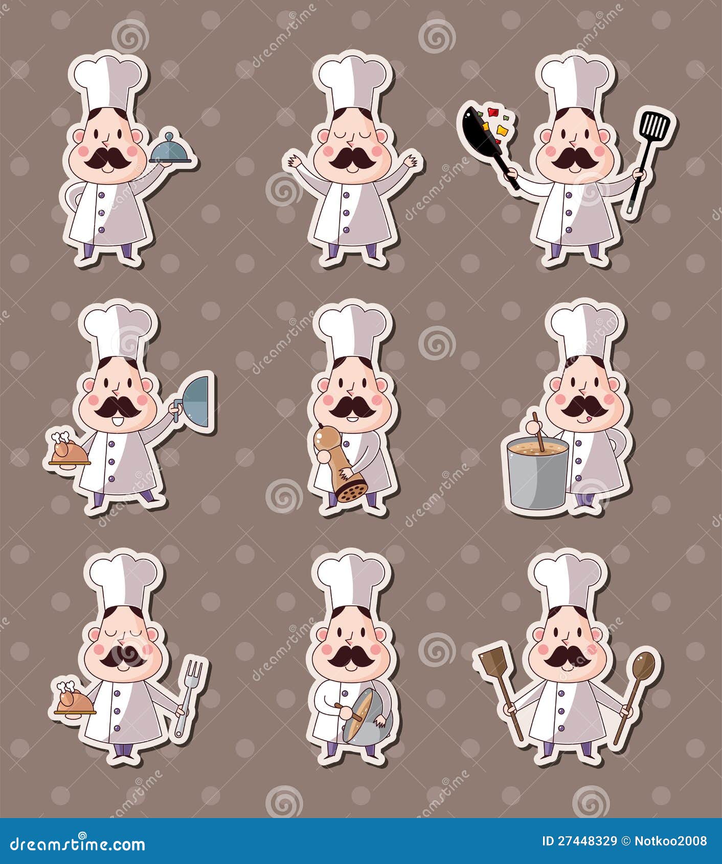 Chef stickers stock vector. Illustration of chef, lunch 27448329